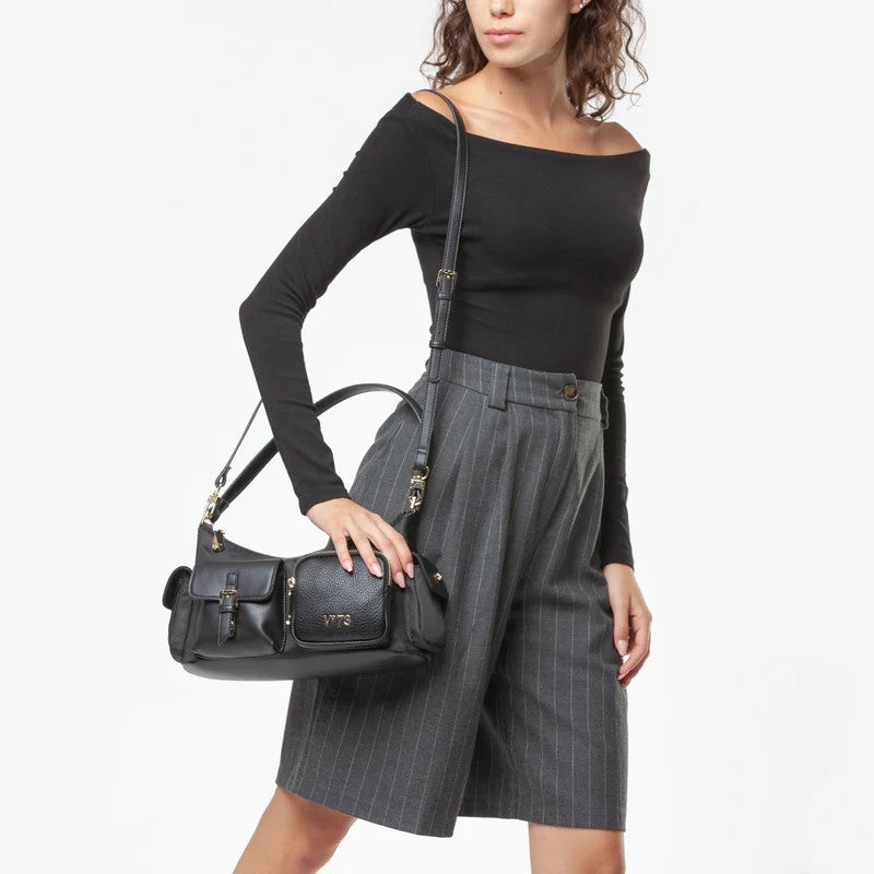 V73 borsa a spalla in ecopelle "Liliana" Nero 73BS9EY02.NERO