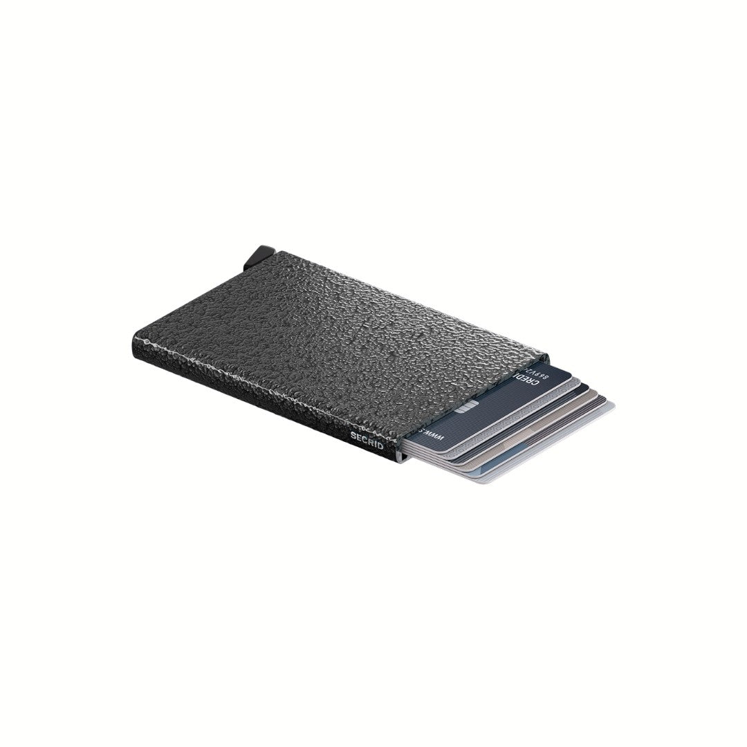 Secrid porta carte di credito in alluminio "Cardprotector Hammerstone" Nero CH.CHARCOAL