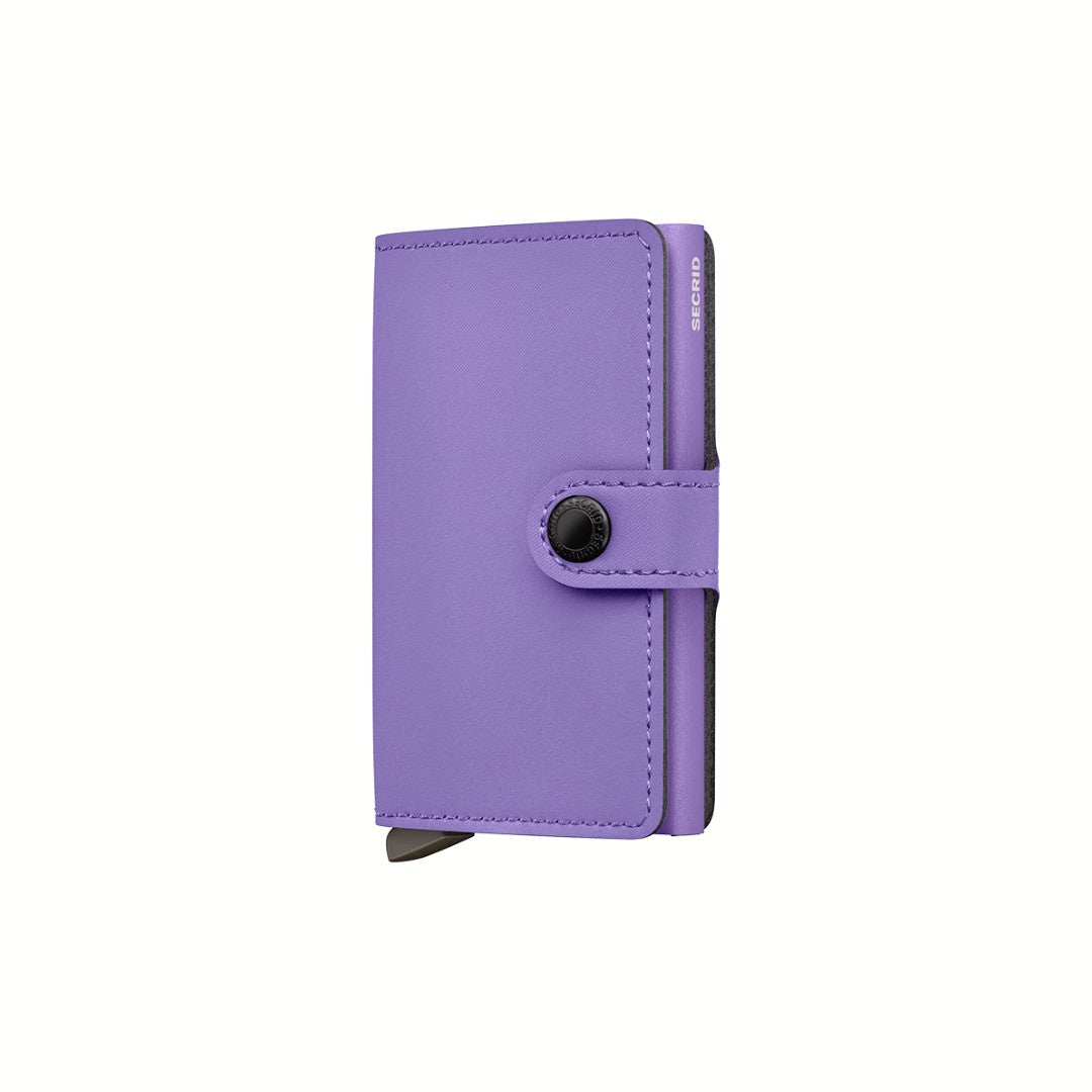 Secrid portafogli compatto in alluminio ed ecopelle "Miniwallet Yard Power" Lilla MYP.LILAC