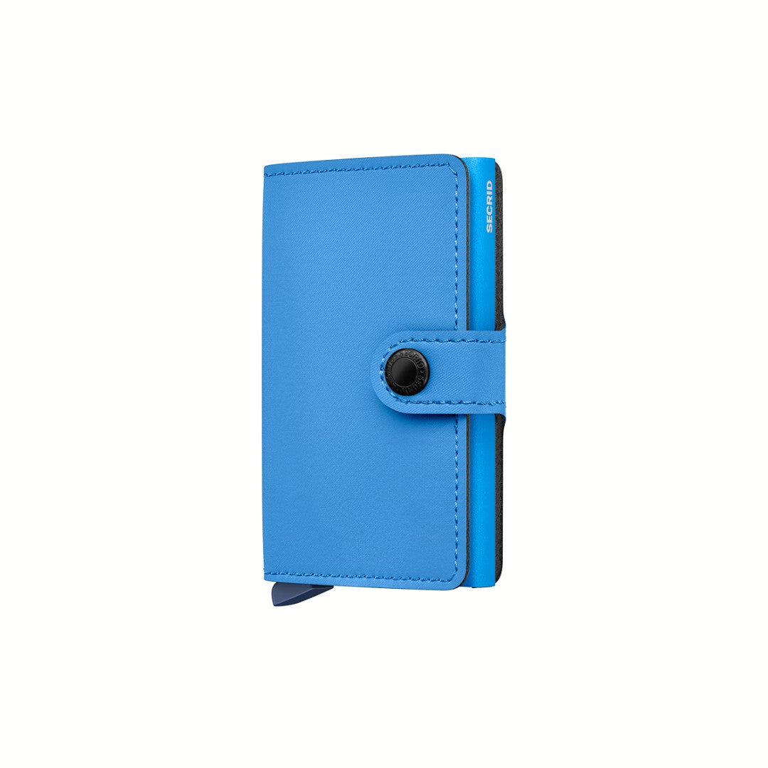 Secrid portafogli compatto in alluminio ed ecopelle "Miniwallet Yard Power" Azzurro MYP.ULTRA BLUE