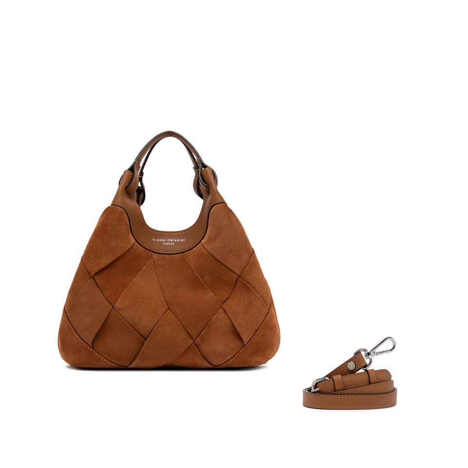Gianni Chiarini borsa a mano in camoscio "Dua" Cuoio BS12349 INT-CM.1478 CARAMEL