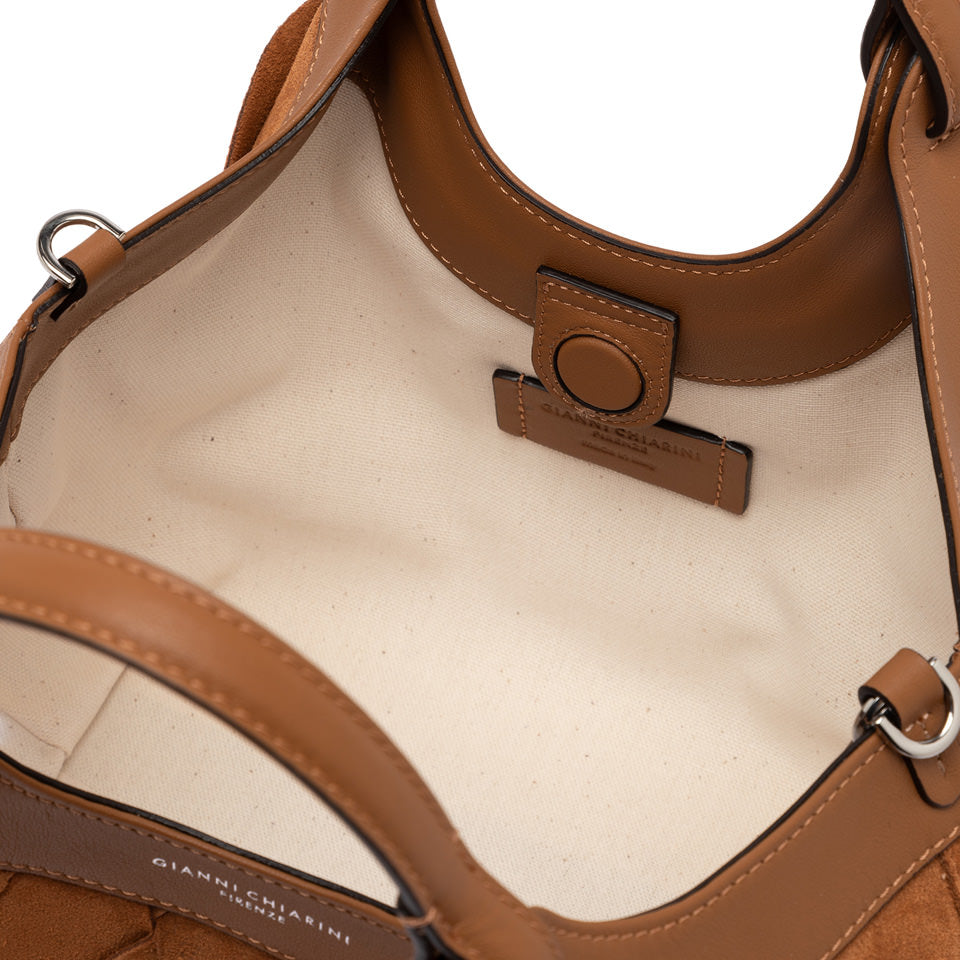Gianni Chiarini borsa a mano in camoscio "Dua" Cuoio BS12349 INT-CM.1478 CARAMEL