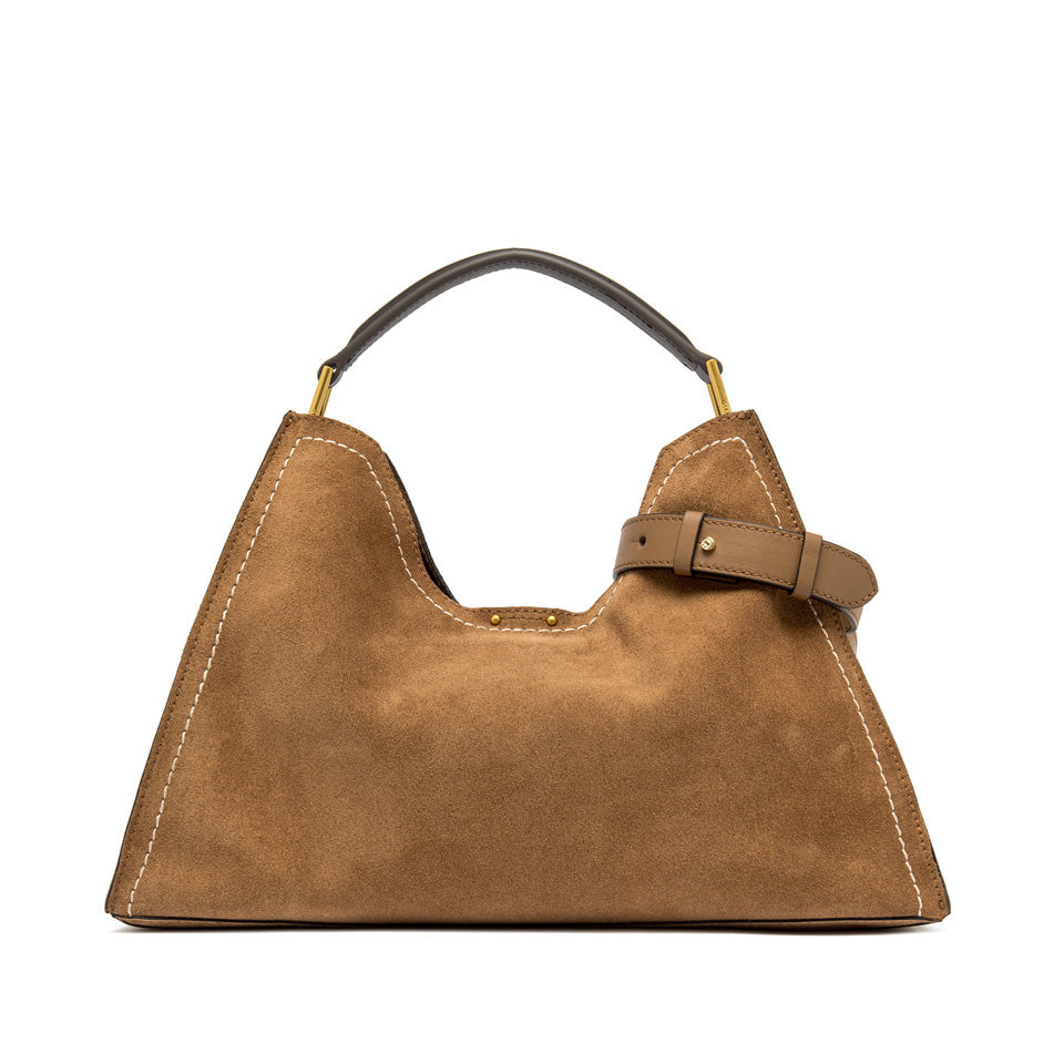 Gianni Chiarini borsa a mano in camoscio "Aurora" Cuoio BS12286 CM-PLMCP.1478 CARAMEL