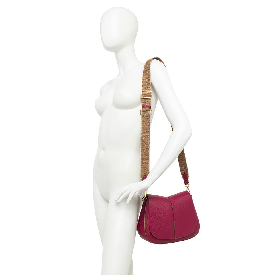 Gianni Chiarini borsa a tracolla in pelle "Helena Round" Fucsia BS6036COMM GRN-NAOP.14364 DESE