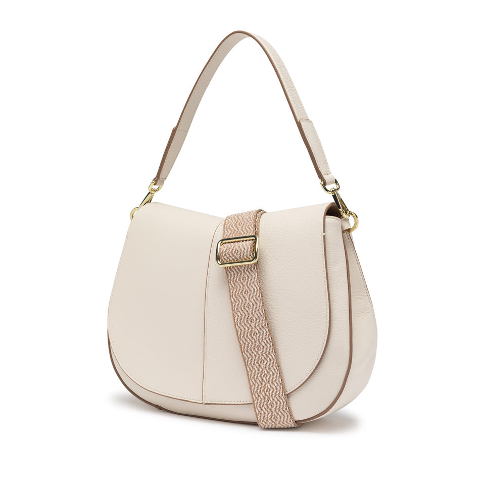 Gianni Chiarini borsa a spalla in pelle "Helena Round" Bianco BS6037COMM GRN-NAOP.3890 MARBL