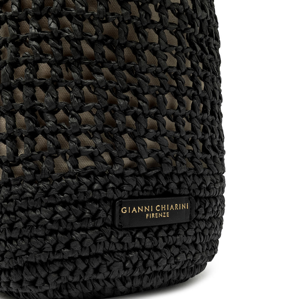Gianni Chiarini borsa secchiello in tessuto "Nefeli" Nero BS11951 COMM STR-CRCH.001 NERO