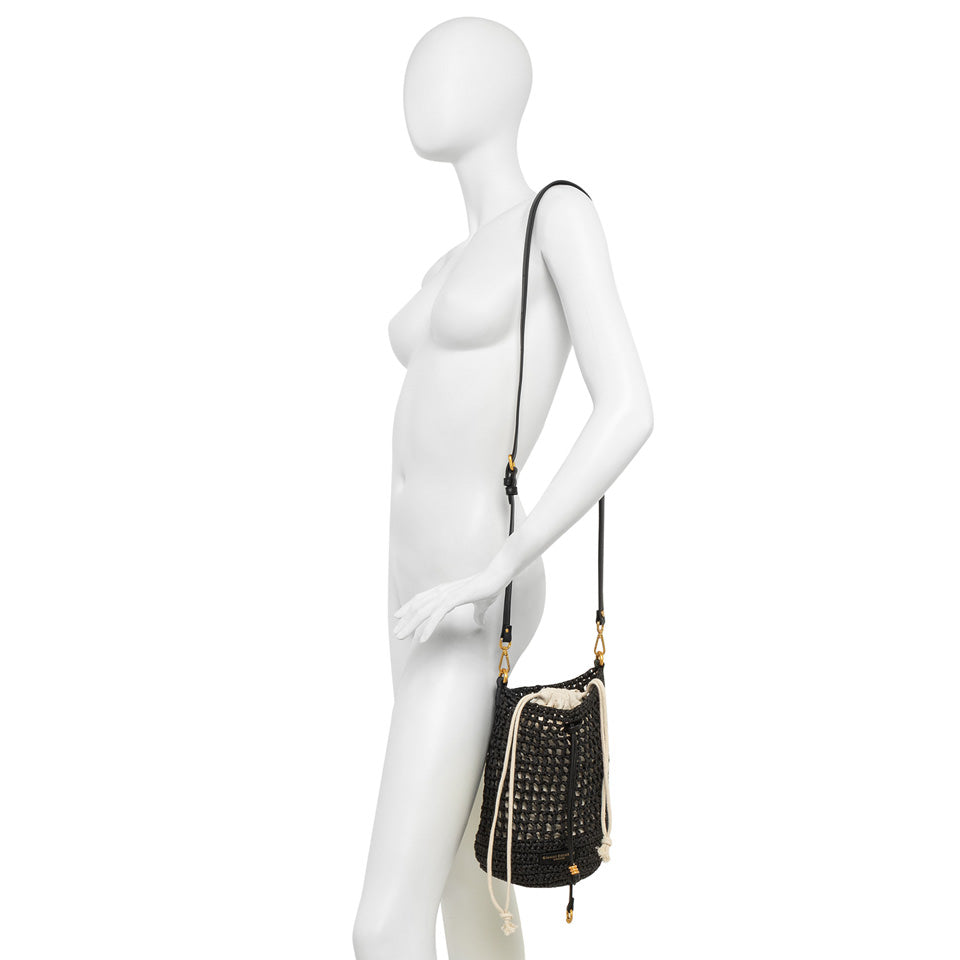 Gianni Chiarini borsa secchiello in tessuto "Nefeli" Nero BS11951 COMM STR-CRCH.001 NERO