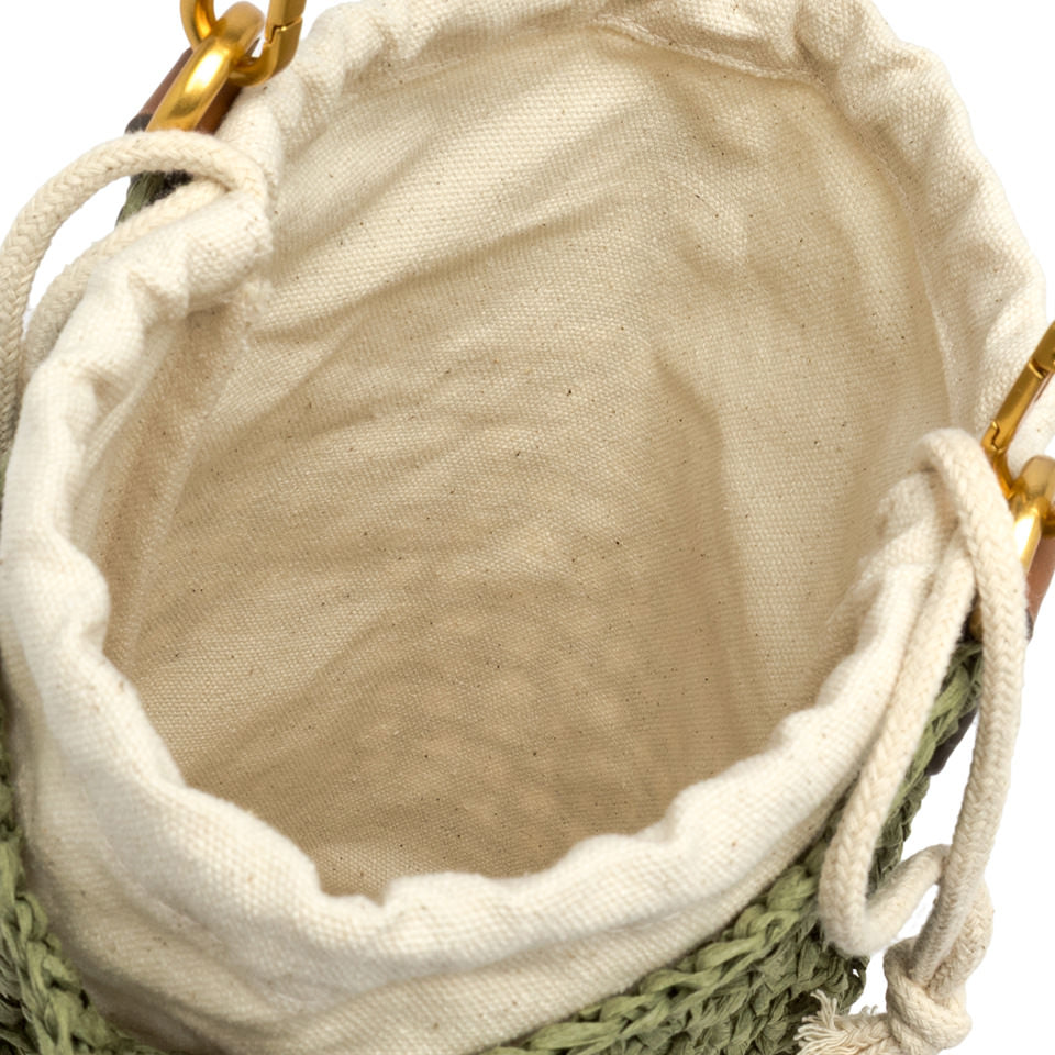 Gianni Chiarini borsa secchiello in tessuto "Nefeli" Verde BS11951 COMM STR-CRCH.11730 TA