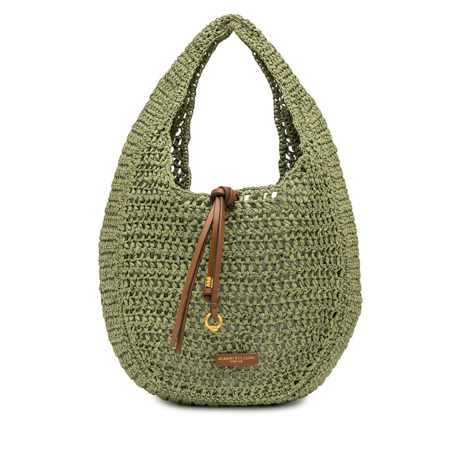 Gianni Chiarini borsa a spalla in tessuto "Nefeli" Verde BS11954 COMM STR-CRCH.11730 TA