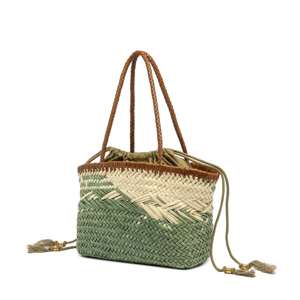 Gianni Chiarini borsa shopping in rafia "Paloma" Verde BS11311 COMM STRAWINT.14366 W