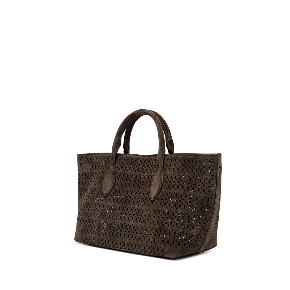 Gianni Chiarini borsa a mano in camoscio "Mashup" Marrone BS11836 CMLSR.974 MOKA