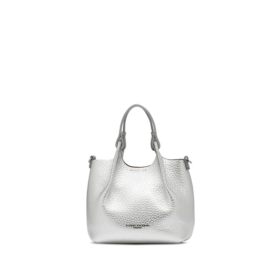 Gianni Chiarini borsa a mano in pelle "Dua" Argento BS9718RNGDBL.14369 SILVER-CLAY