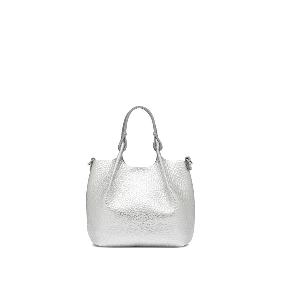 Gianni Chiarini borsa a mano in pelle "Dua" Argento BS9718RNGDBL.14369 SILVER-CLAY