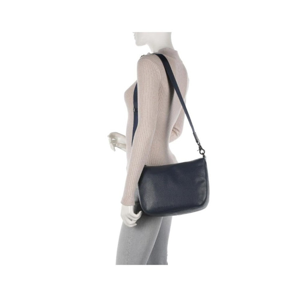 Mandarina Duck borsa a tracolla in pelle "Mellow Leather" Blu FZT79.08Q DRESS BLU
