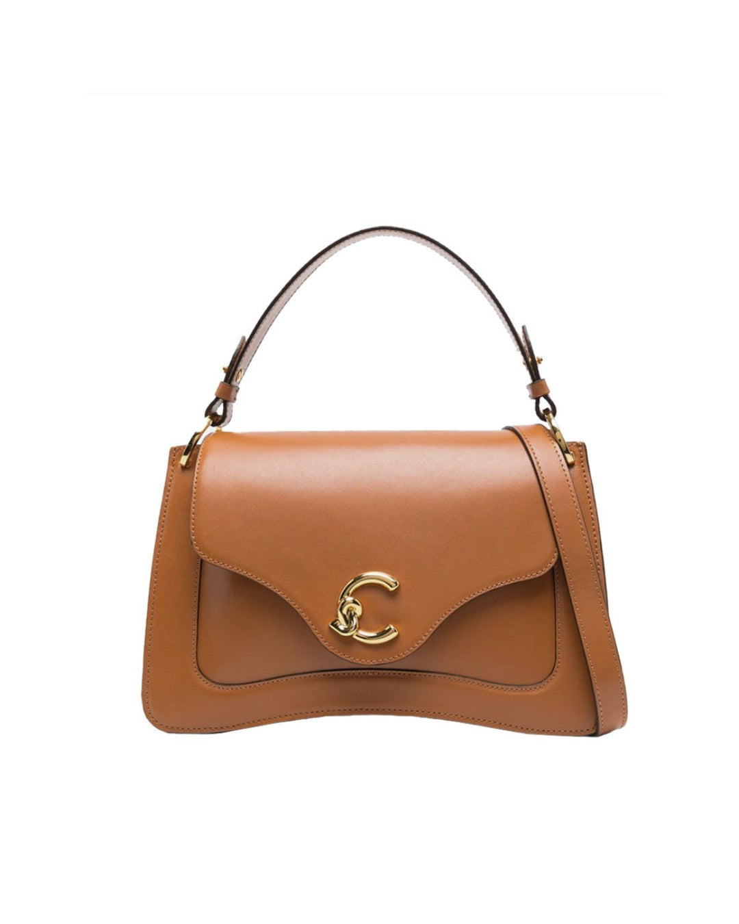 Coccinelle borsa a mano in pelle "C-Me Calf" Cuoio E1SSK180101.W11 COGNAC