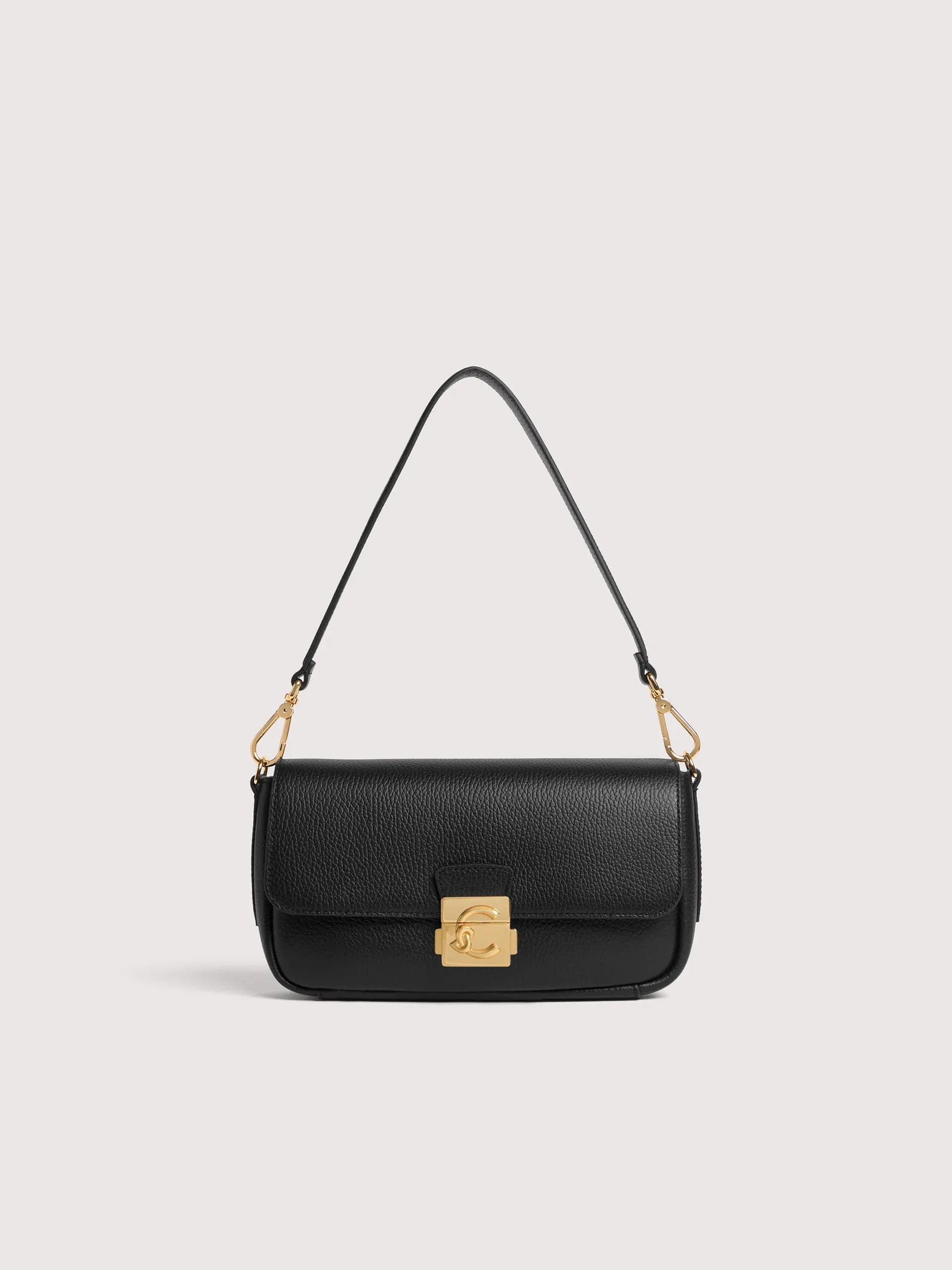 Coccinelle borsa a spalla in pelle "C-Me Lock" Nero E1U4K120201.001 NOIR