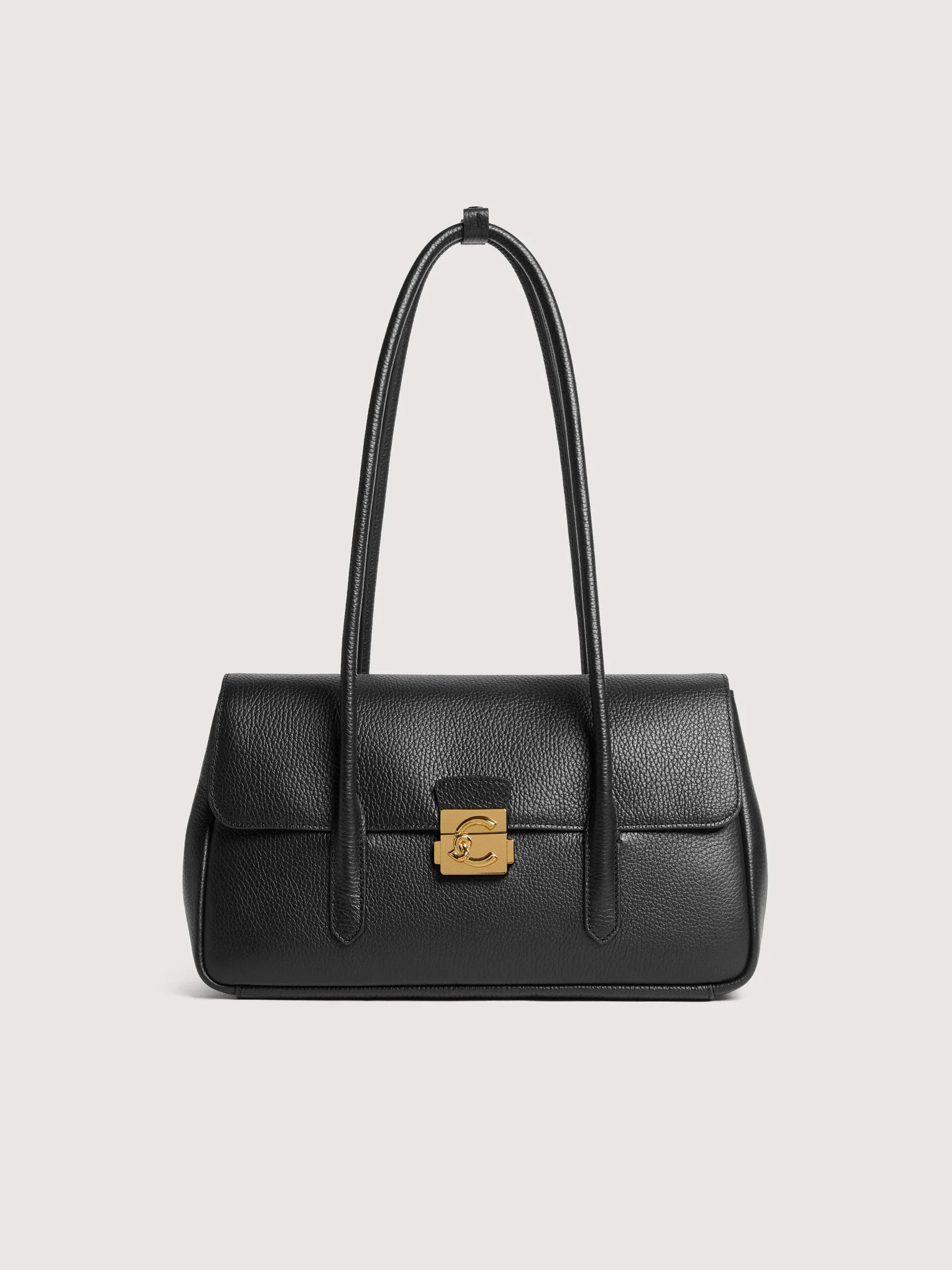 Coccinelle borsa a spalla in pelle "C-Me Lock" Nero E1U4K120301.001 NOIR