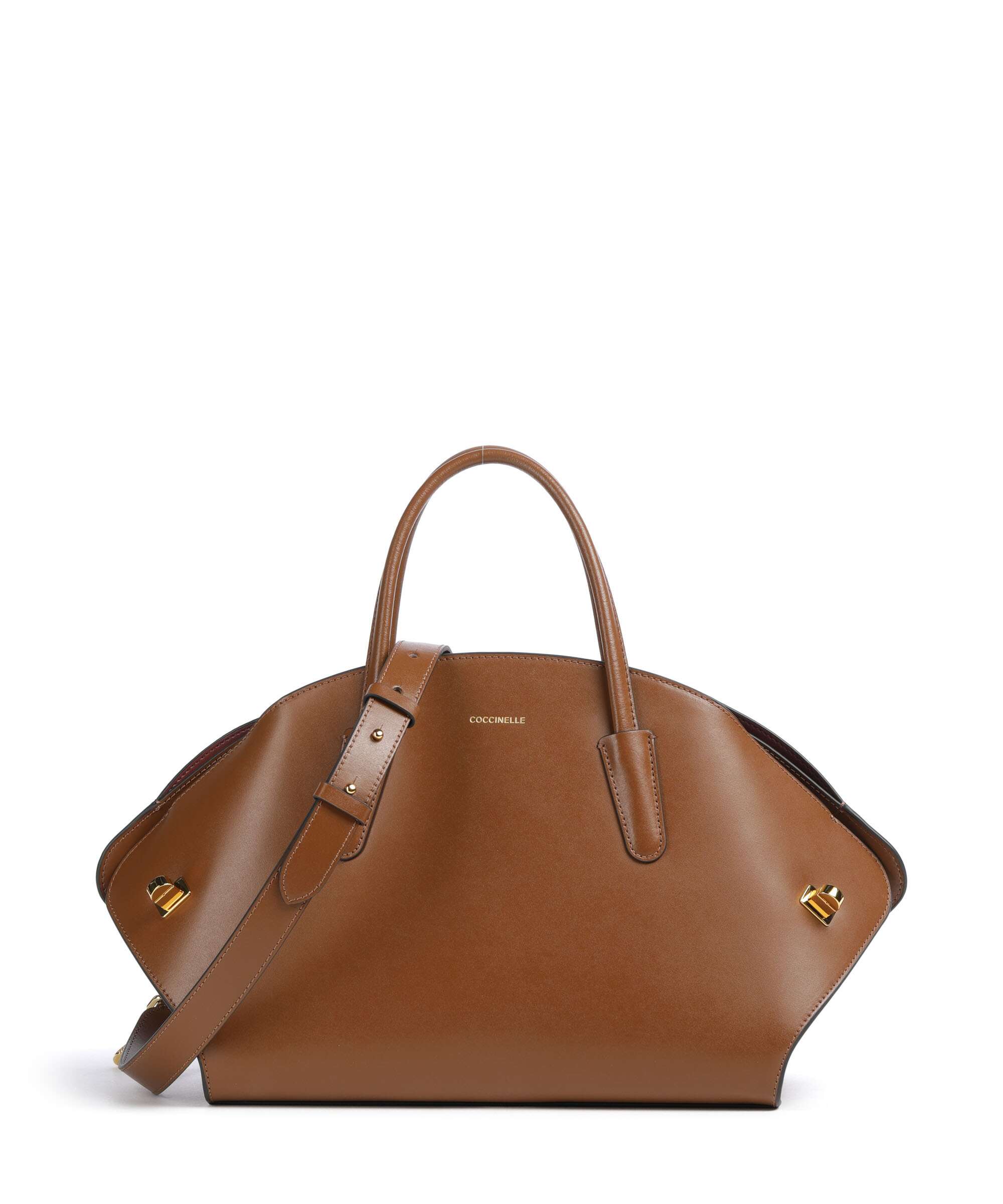 Coccinelle borsa a mano in pelle "Tylde" Cuoio E1U7K180201.W11 COGNAC