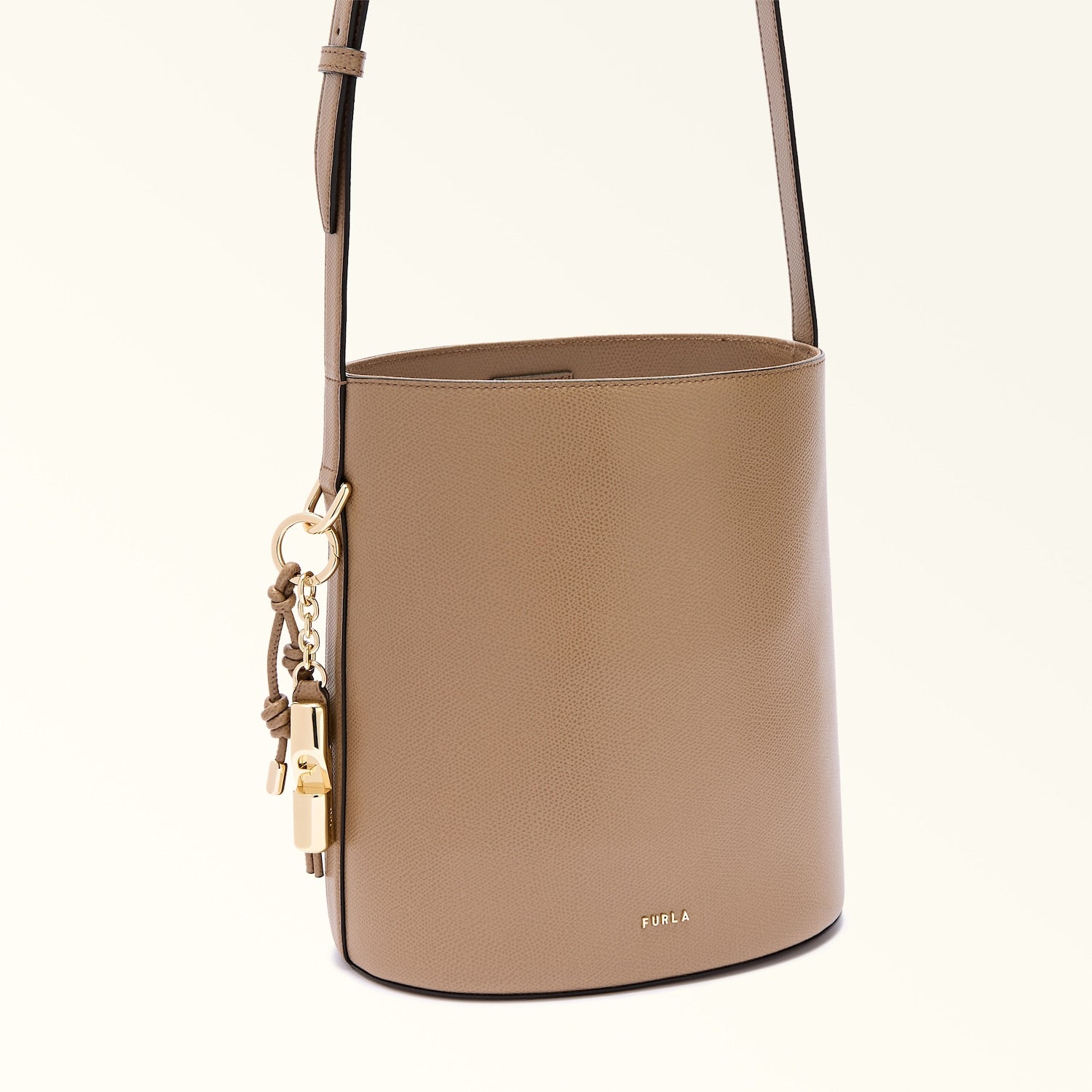 Furla borsa secchiello in pelle "Roxie" Beige WB01875.4489S TOFFEE