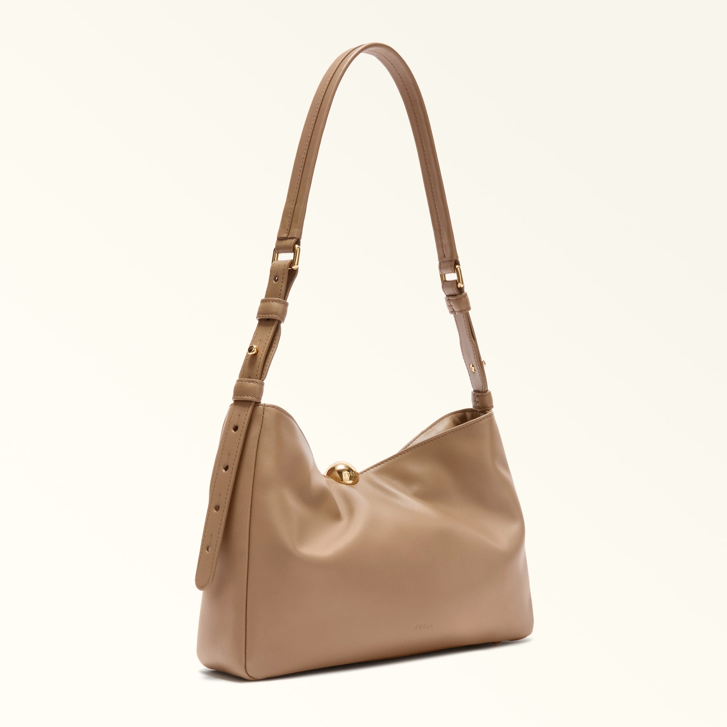 Furla borsa a spalla in pelle "Furla Sfera" Beige WB01403.4489S TOFFEE