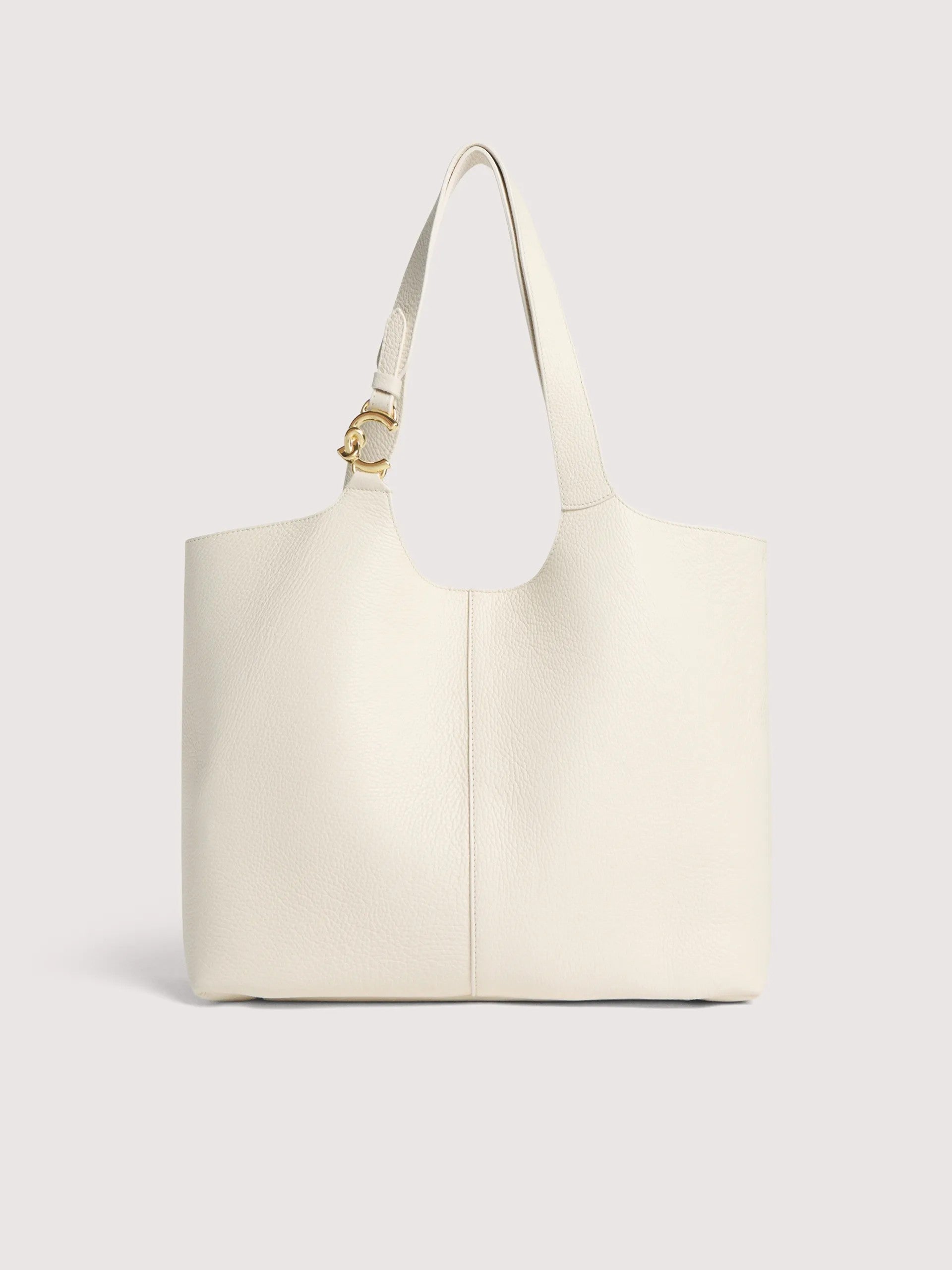 Coccinelle borsa shopping in pelle "C-Easy" Bianco E1SHA110101.N17 PEARL