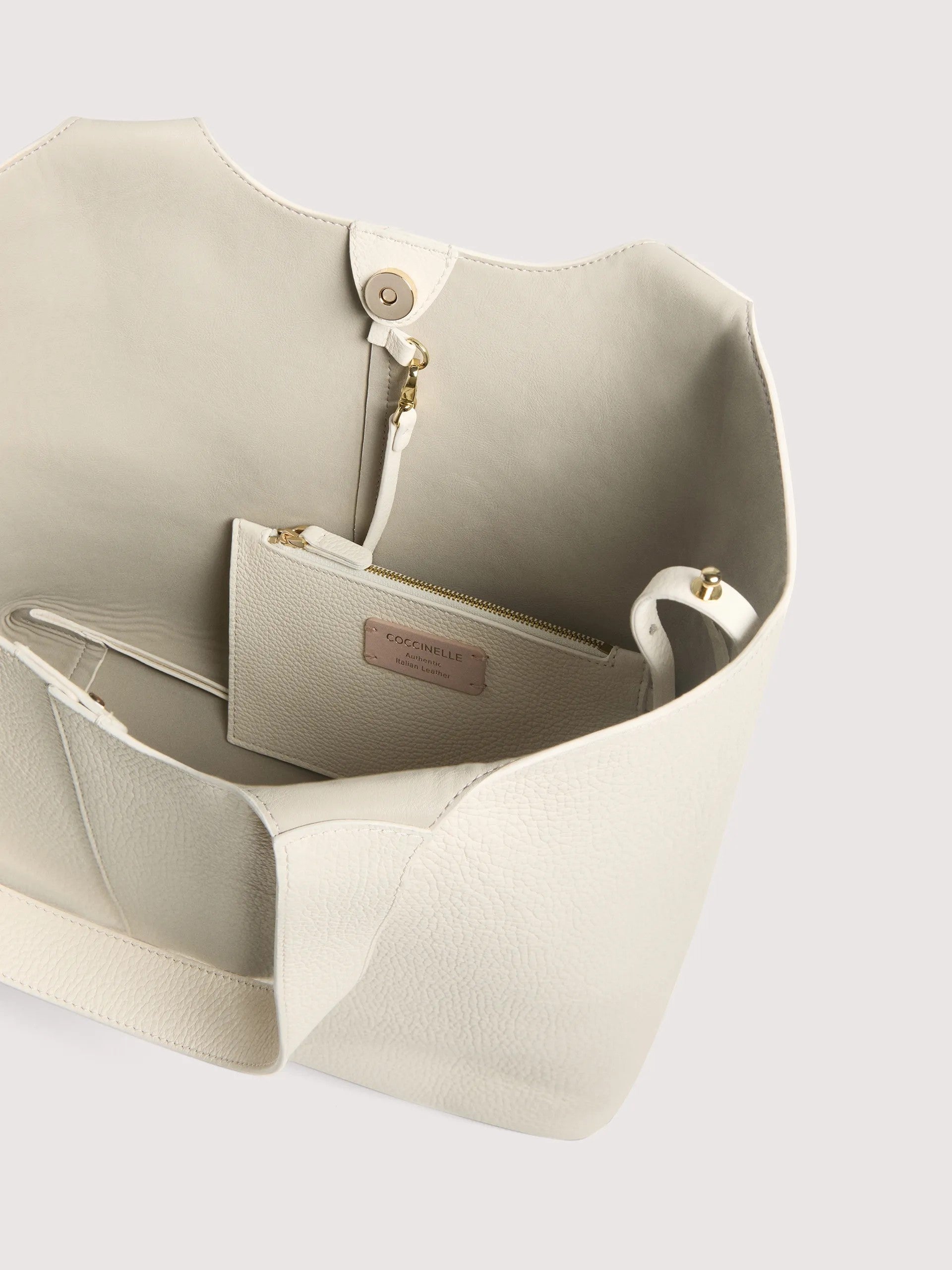 Coccinelle borsa shopping in pelle "C-Easy" Bianco E1SHA110101.N17 PEARL