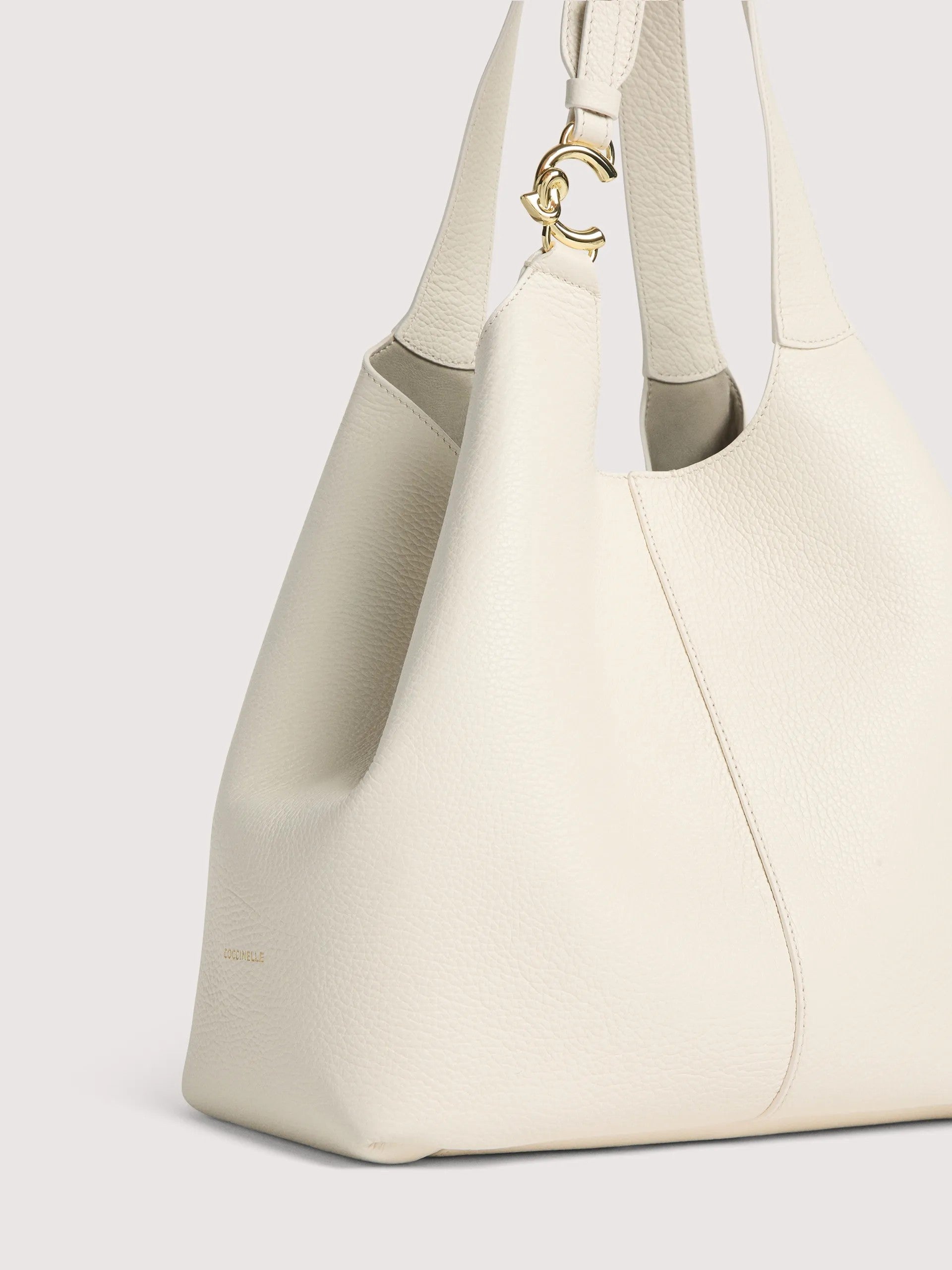 Coccinelle borsa shopping in pelle "C-Easy" Bianco E1SHA110101.N17 PEARL