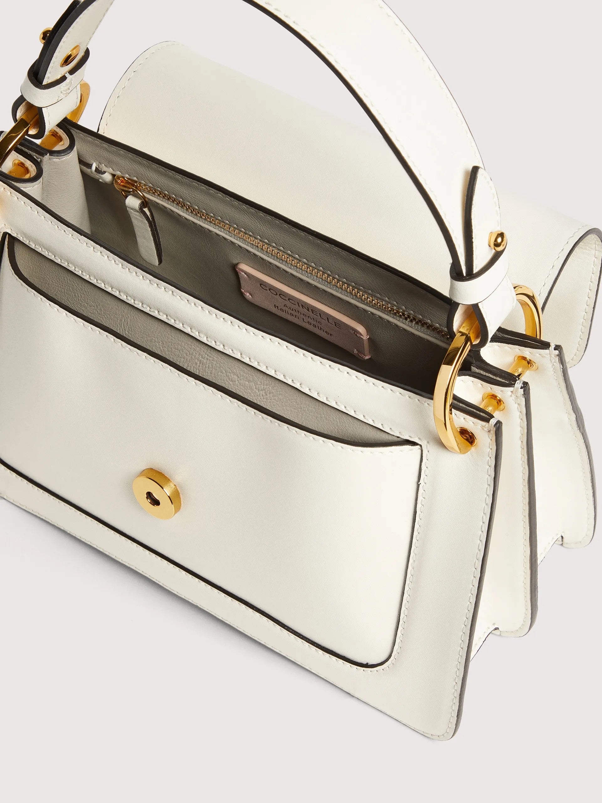 Coccinelle borsa a mano in pelle "C-Me Calf" Bianco E1SSK180201.N17 PEARL