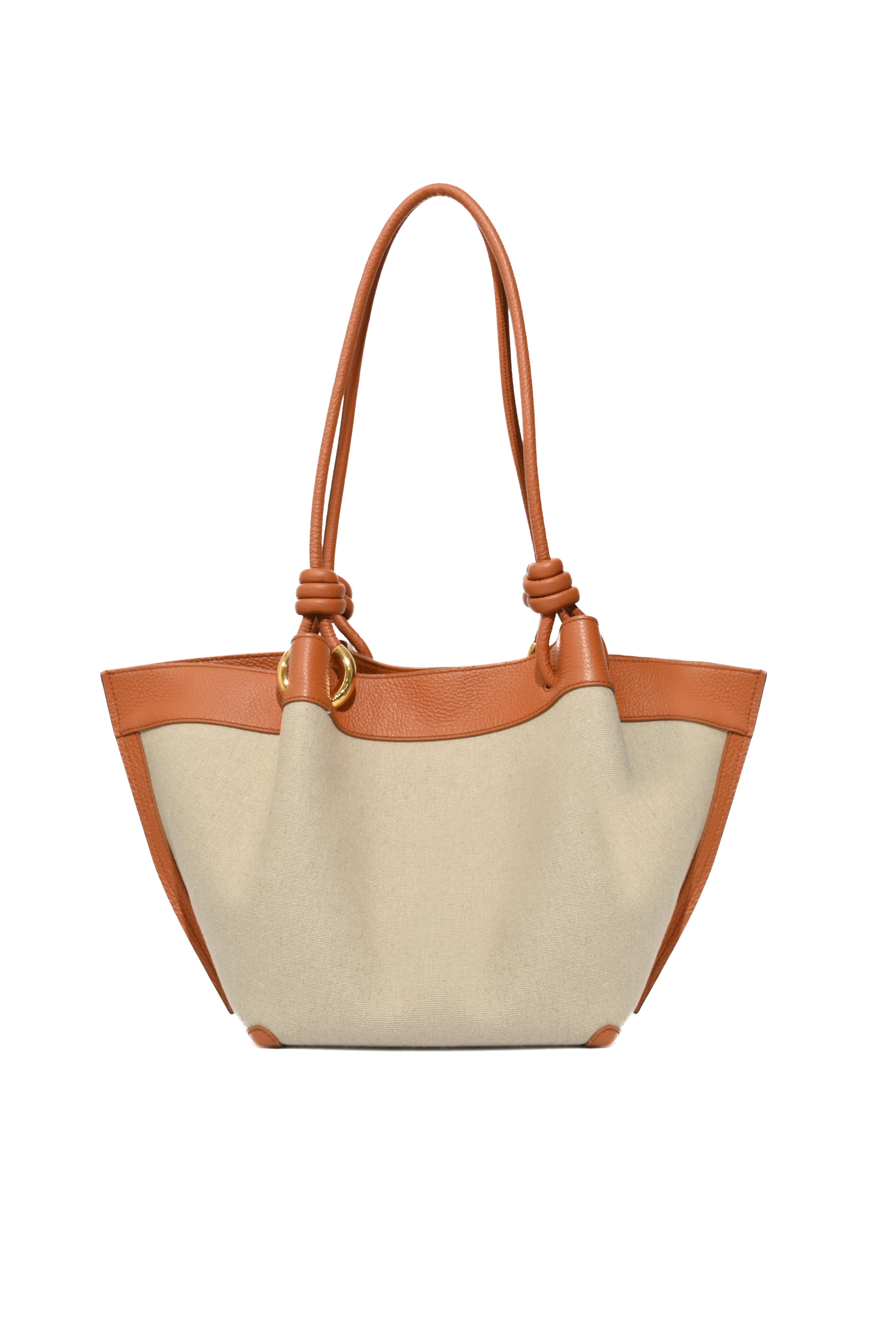 Coccinelle borsa shopping intessuto e pelle "Finn Canvas" Cuoio E1U06110201.822 NATURAL/CRAB
