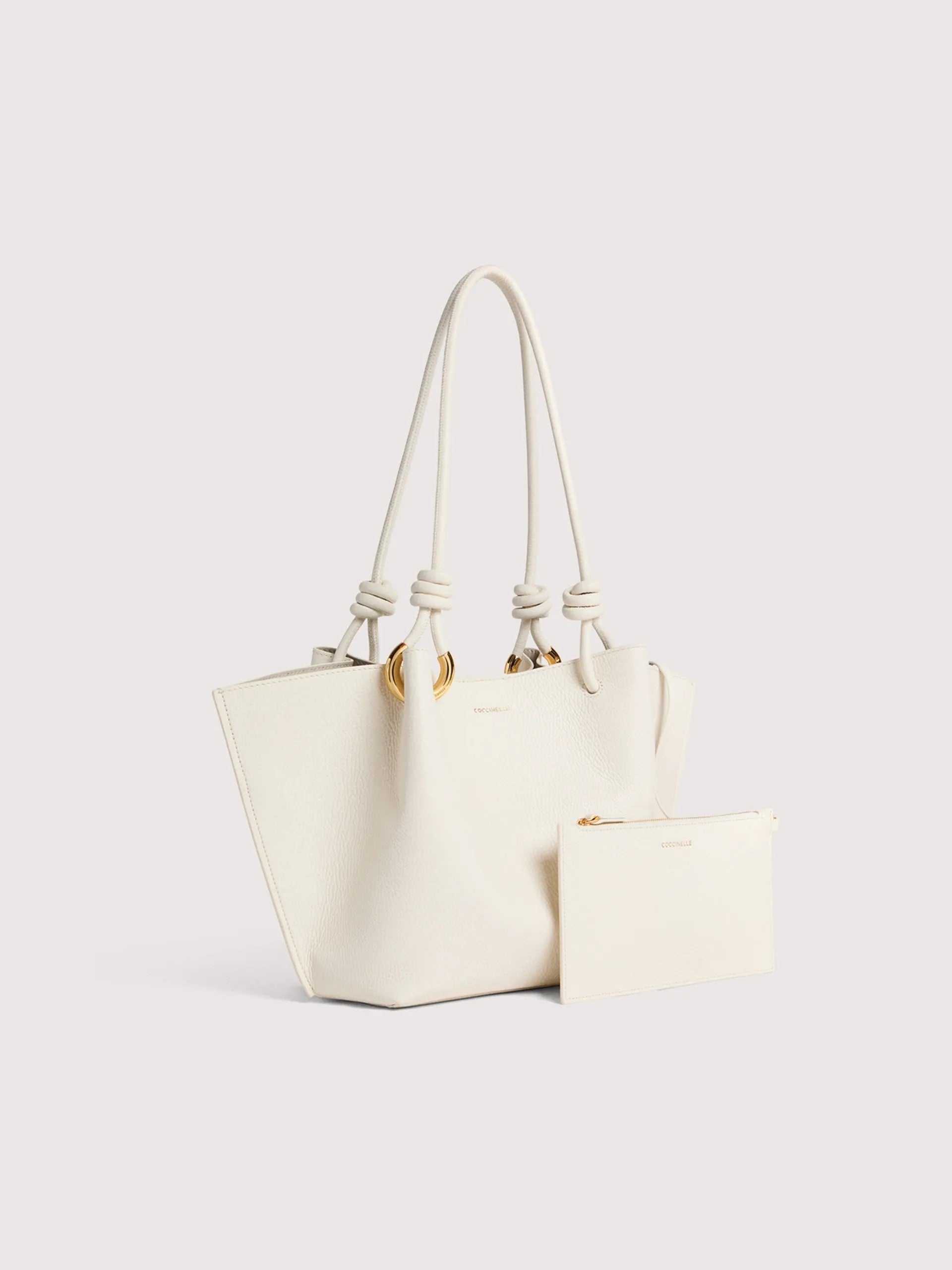 Coccinelle borsa shopping pelle "Finn" Bianco E1U07110201.N17 PEARL