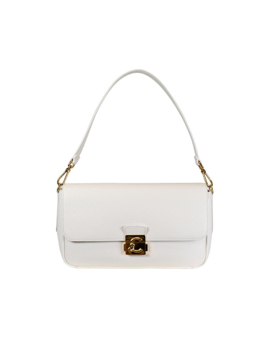 Coccinelle borsa a spalla in pelle "C-Me Lock" Bianco E1U4K120101.N17 PEARL
