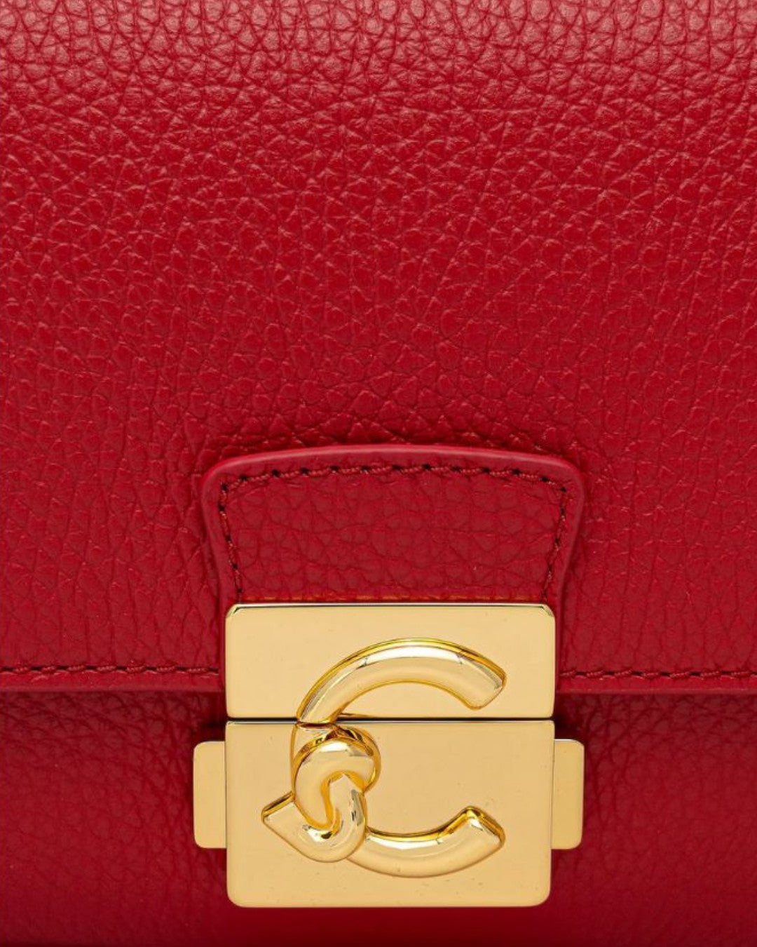 Coccinelle borsa a spalla in pelle "C-Me Lock" Rosso E1U4K120101.R02 SCARLET