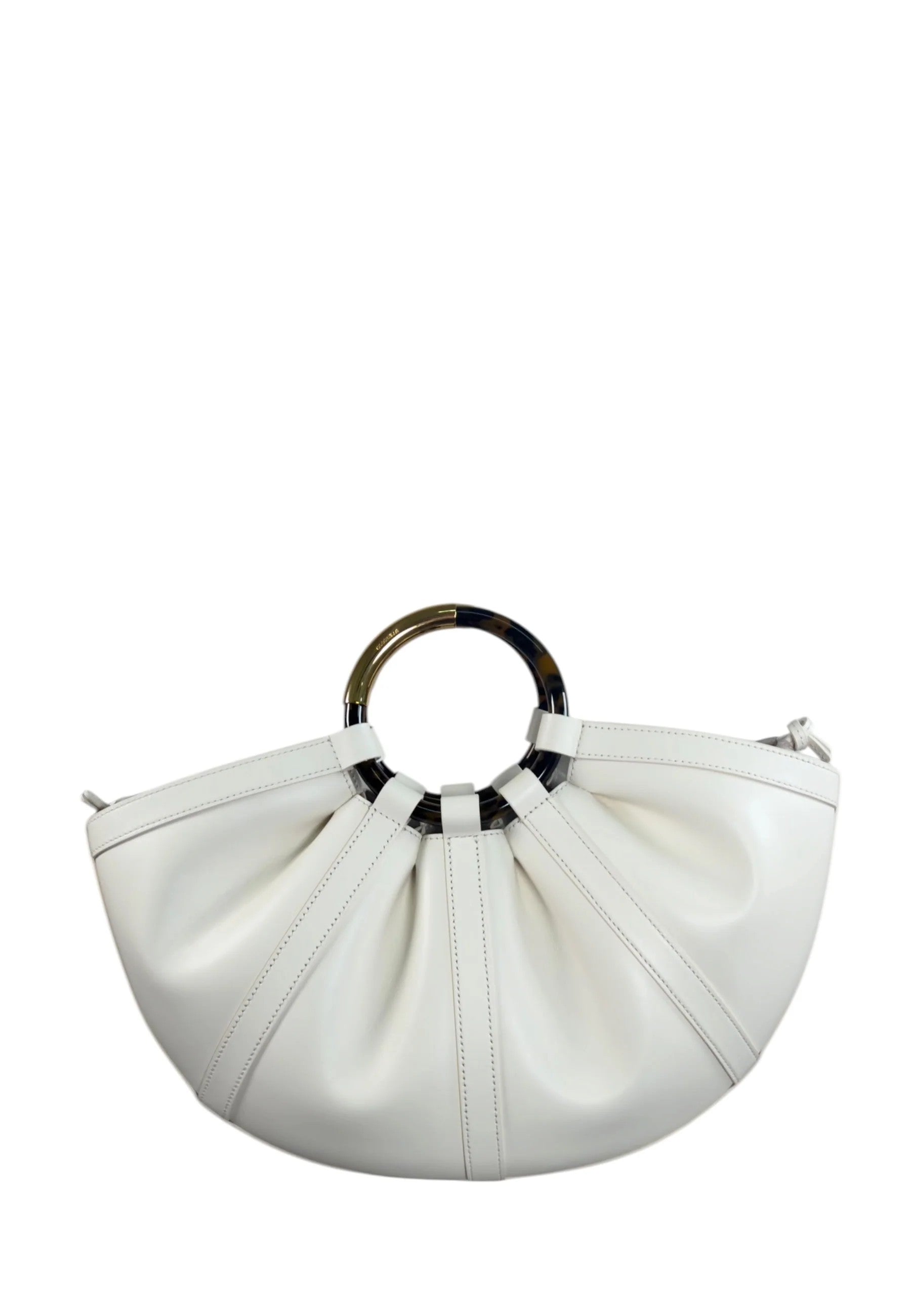 Coccinelle borsa a mano in pelle "Shell" Bianco E1U5A180101.N17 PEARL
