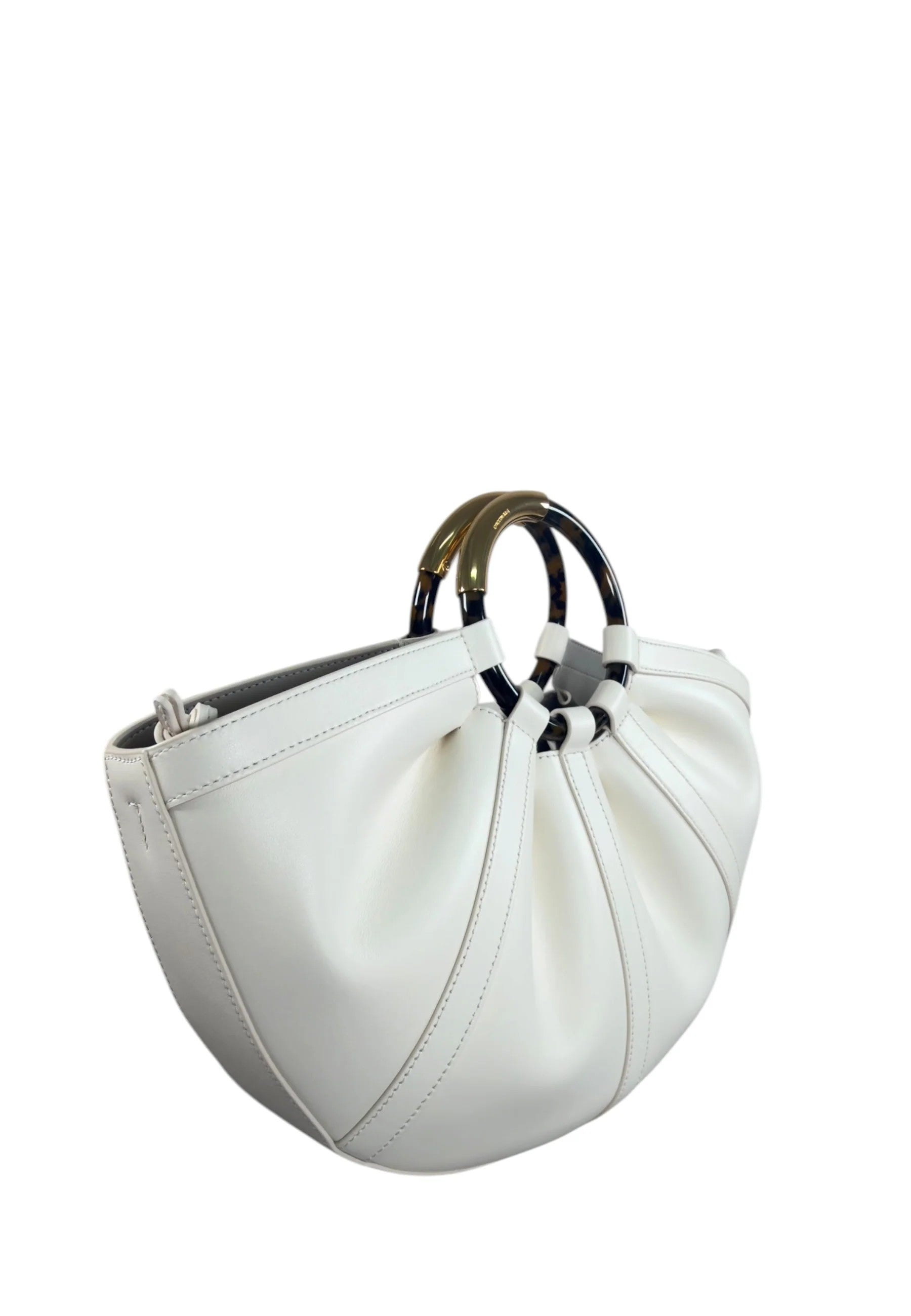 Coccinelle borsa a mano in pelle "Shell" Bianco E1U5A180101.N17 PEARL