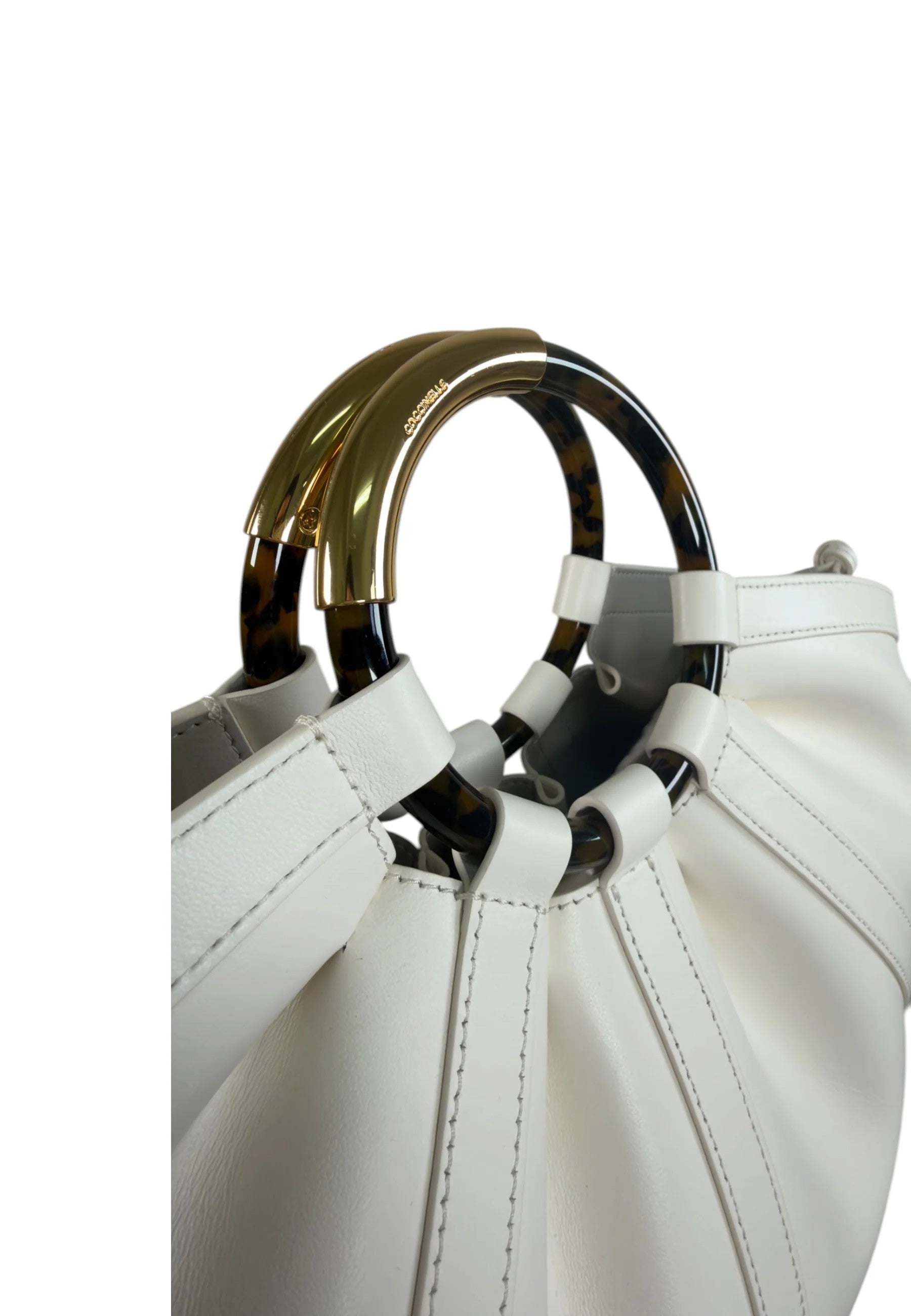 Coccinelle borsa a mano in pelle "Shell" Bianco E1U5A180101.N17 PEARL