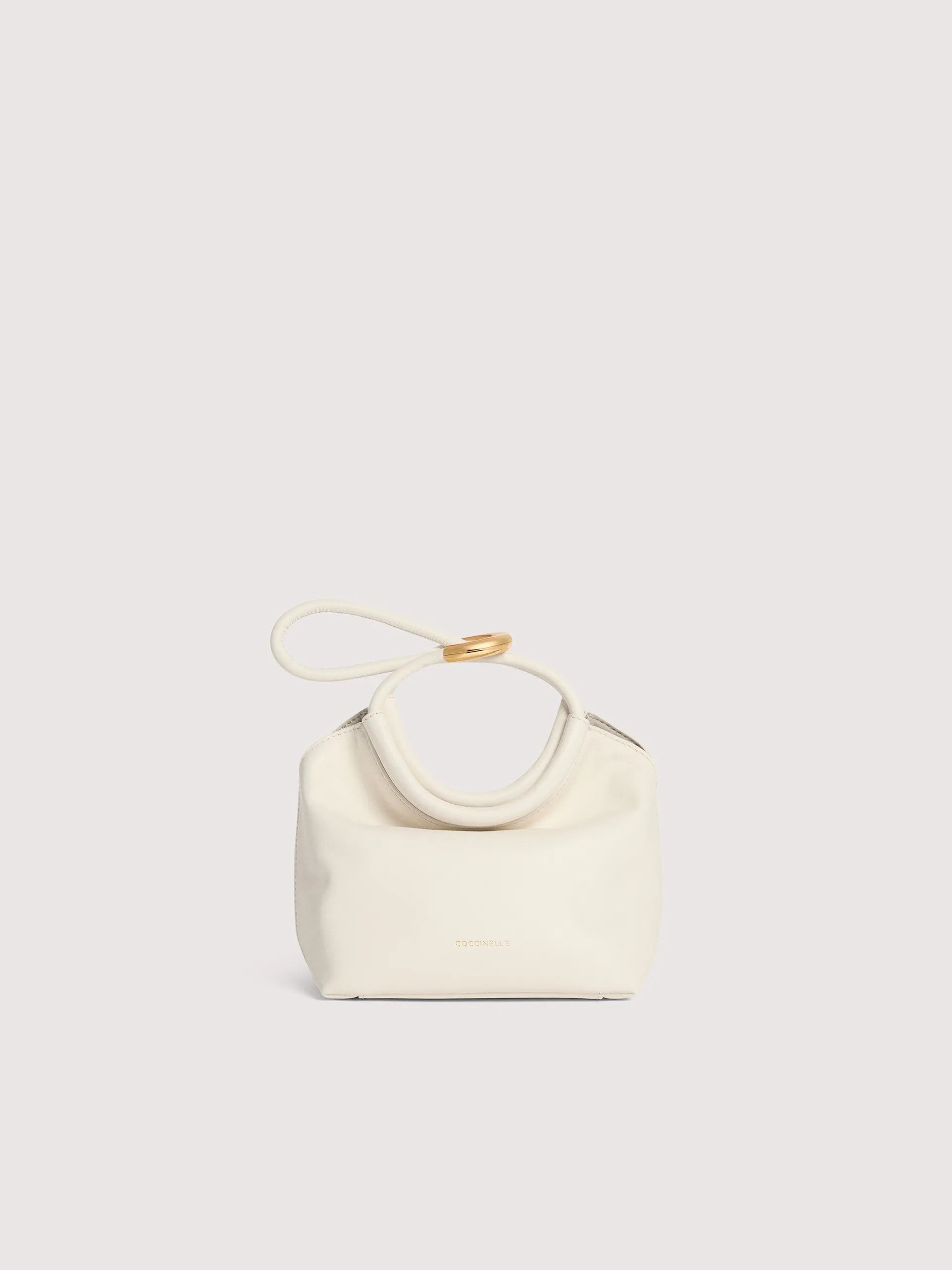Coccinelle borsa a mano in pelle "Finn Pouch" Bianco E1UAA580101.N17 PEARL