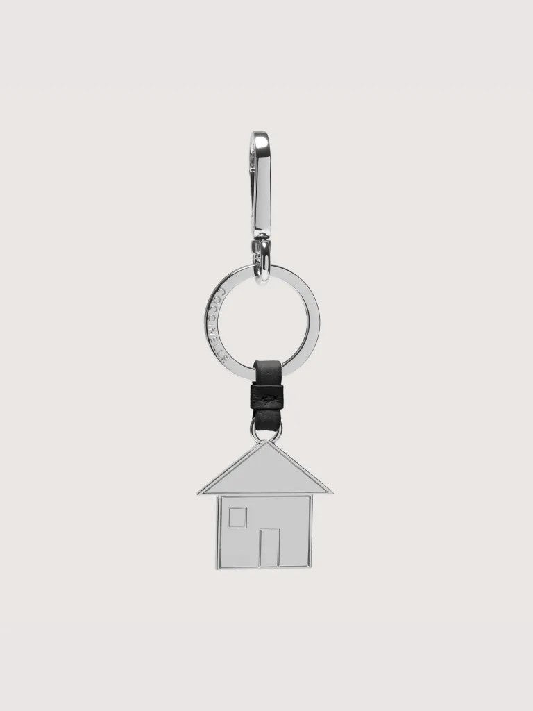 Coccinelle portachiavi in metallo e pelle "Basic Metal" Nero E2M9K41R901.001 NOIR