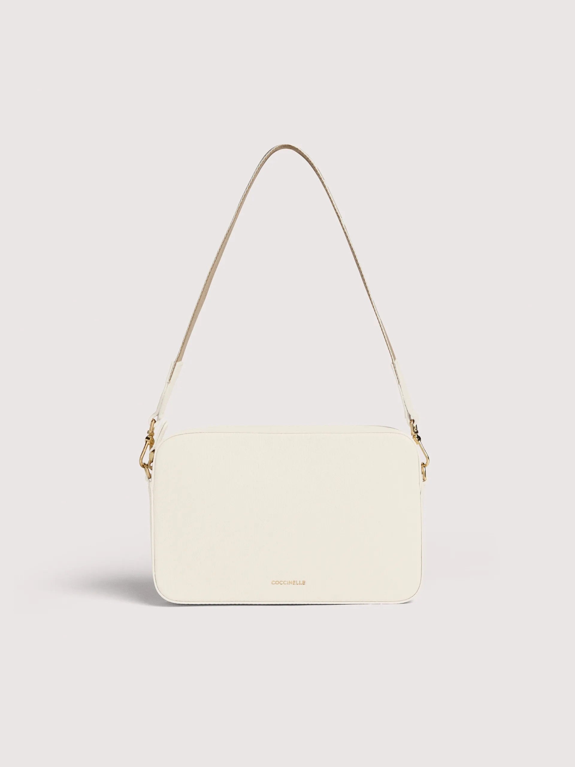 Coccinelle borsa a spalla in pelle "Tebe" Bianco E5MN5520101.N17 PEARL