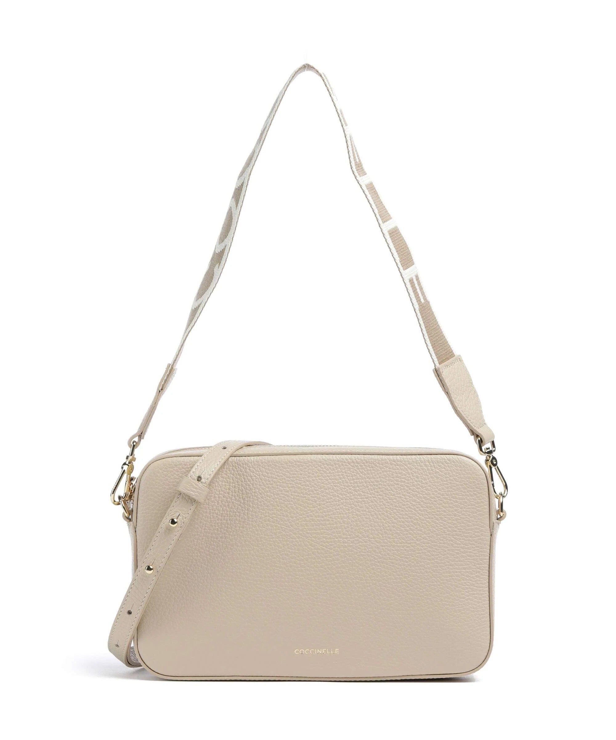 Coccinelle borsa a spalla in pelle "Tebe" Beige E5MN5520101.N64 SANDSHELL