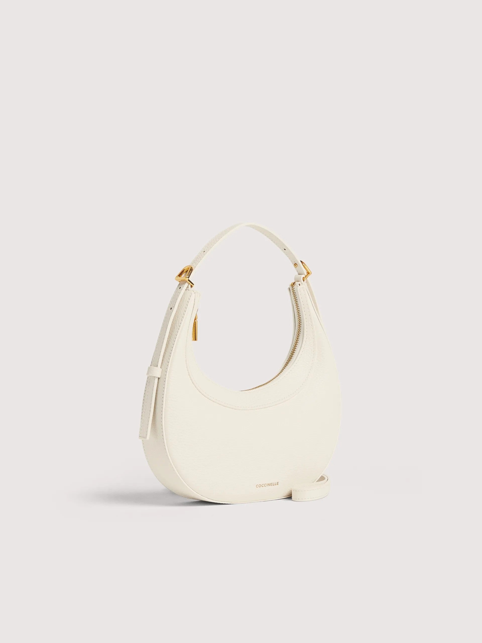 Coccinelle borsa a spalla in pelle "Whisper" Bianco E5PIP530101.N17 PEARL