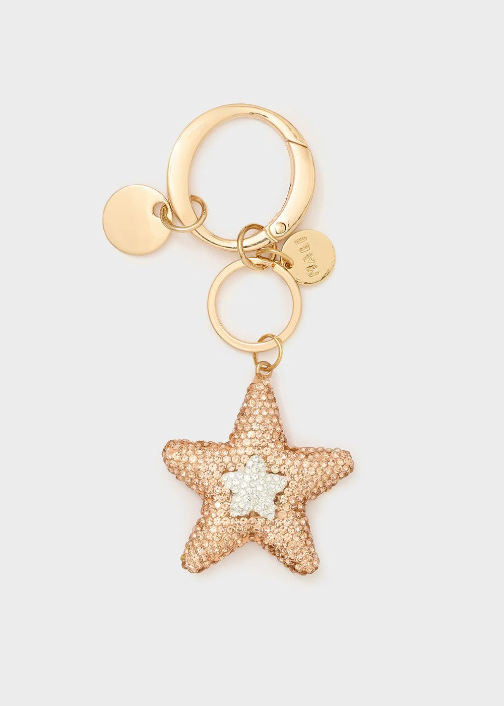 Nalì portachiavi ciondolo in acciaio "Stars" Oro EMPT0045.ORO/ARGENTO