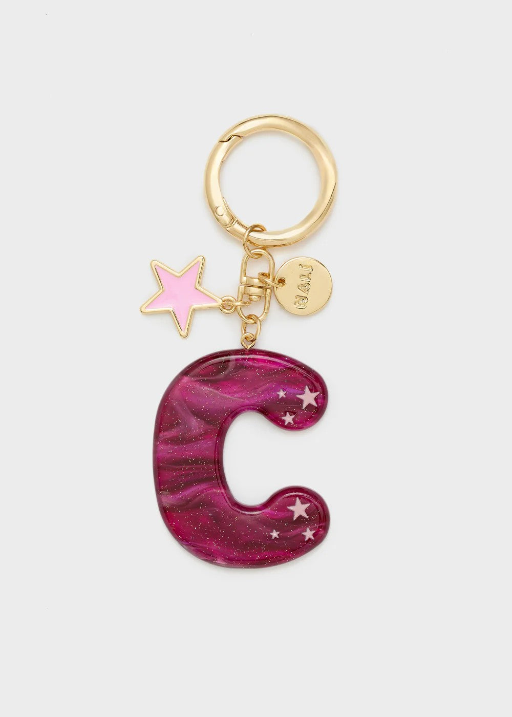 Nalì portachiavi ciondolo in resina "Letters" Fucsia DUPT0004.C