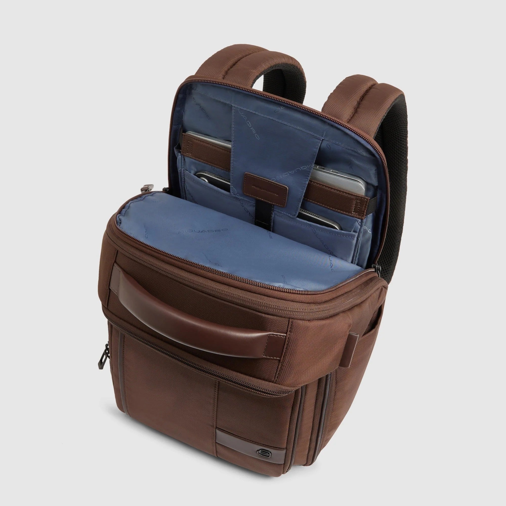 Piquadro zaino in tessuto e pelle "Wollem" Marrone CA6638W129.M2