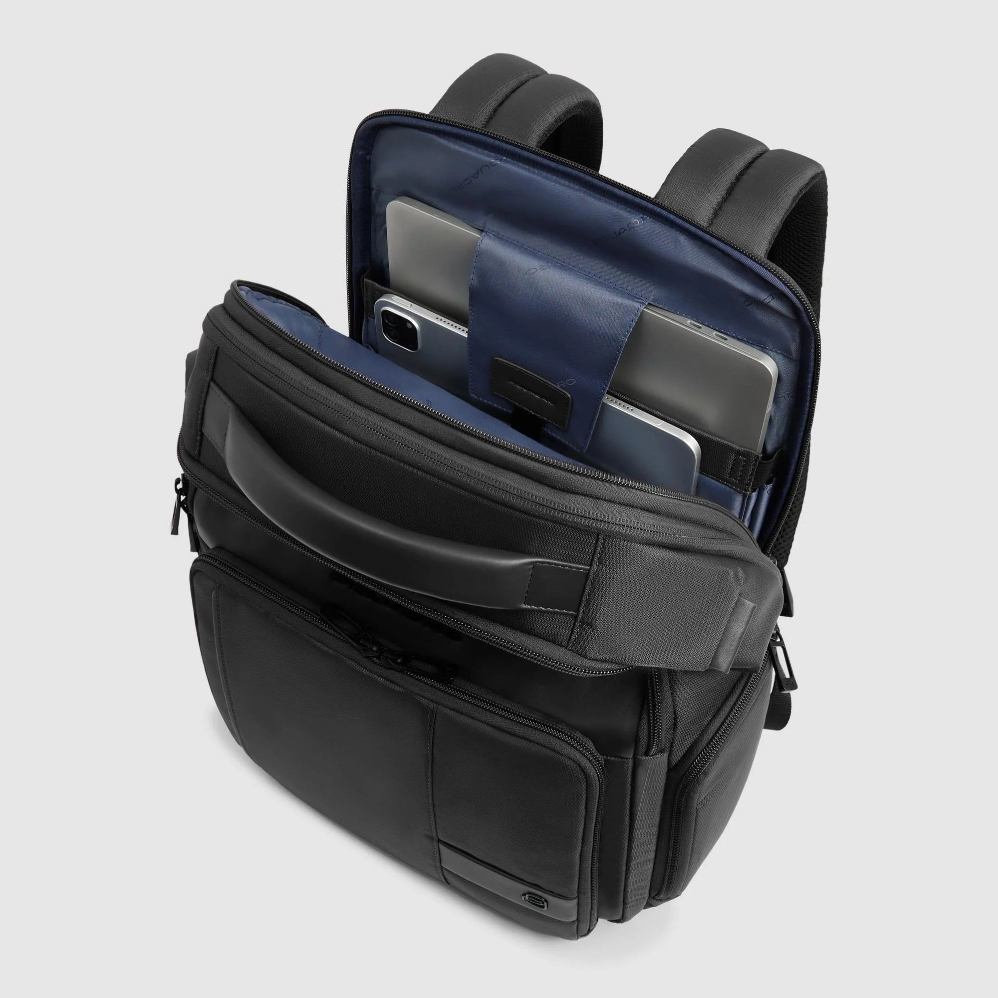 Piquadro zaino in tessuto e pelle "Wollem" Nero CA6239W129.N