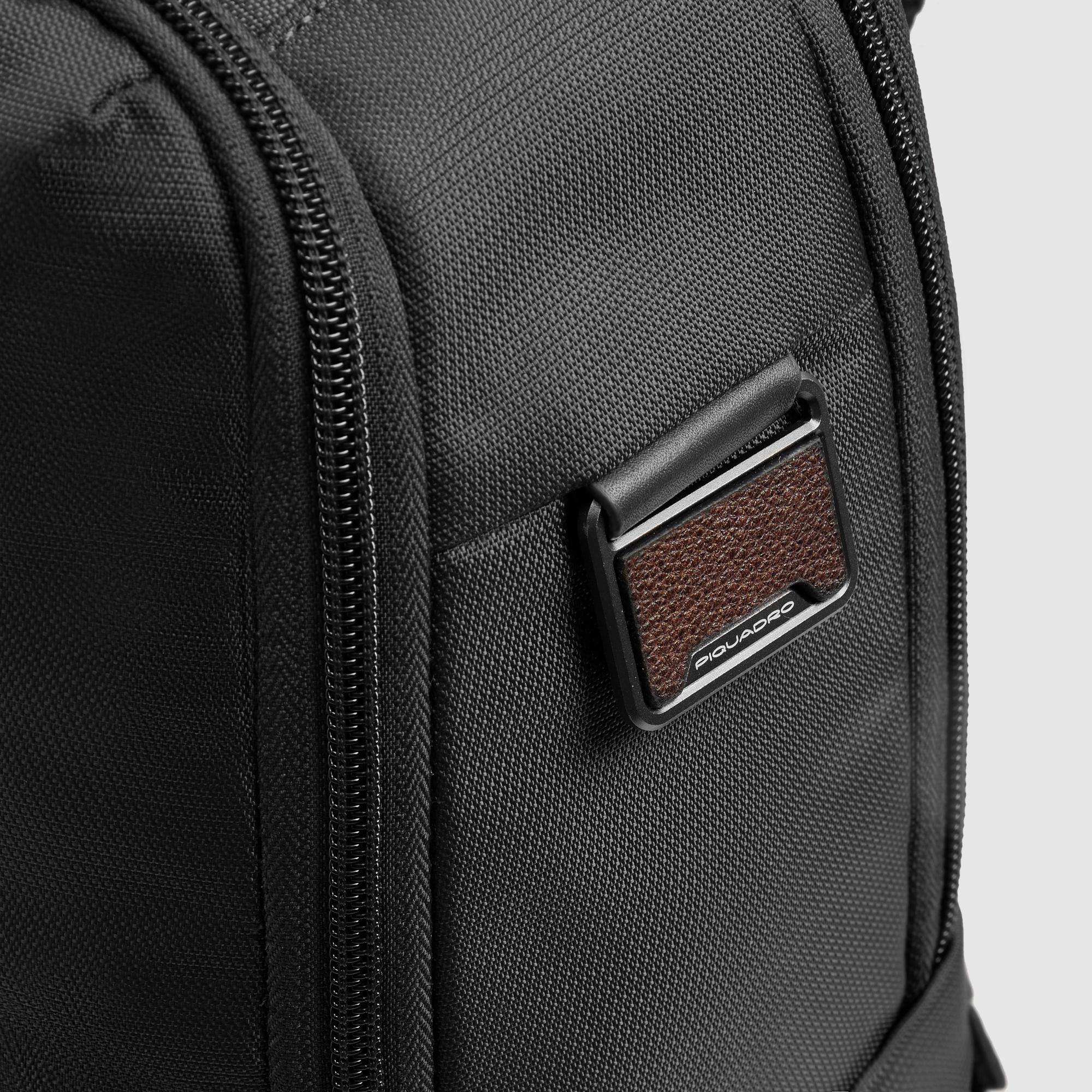 Piquadro zaino in tessuto e pelle "Wollem" Nero CA6239W129.N