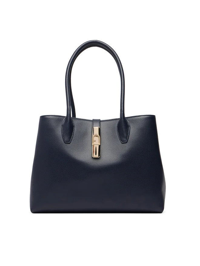 Furla borsa shopping in pelle "Goccia" Blu WB01978.4852S INK BLUE