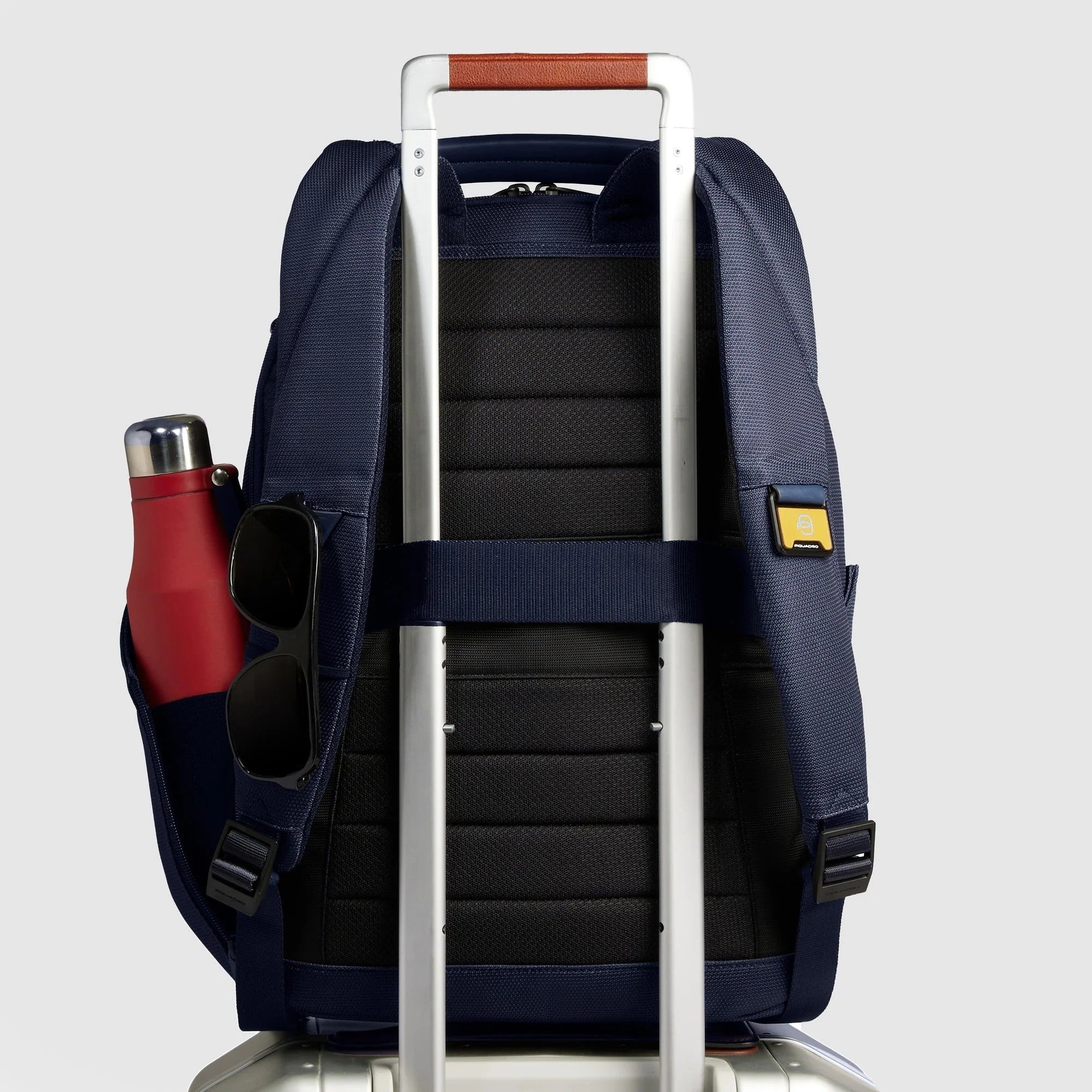 Piquadro zaino in tessuto e pelle "Lyss" Blu CA6928S143BM.BLU