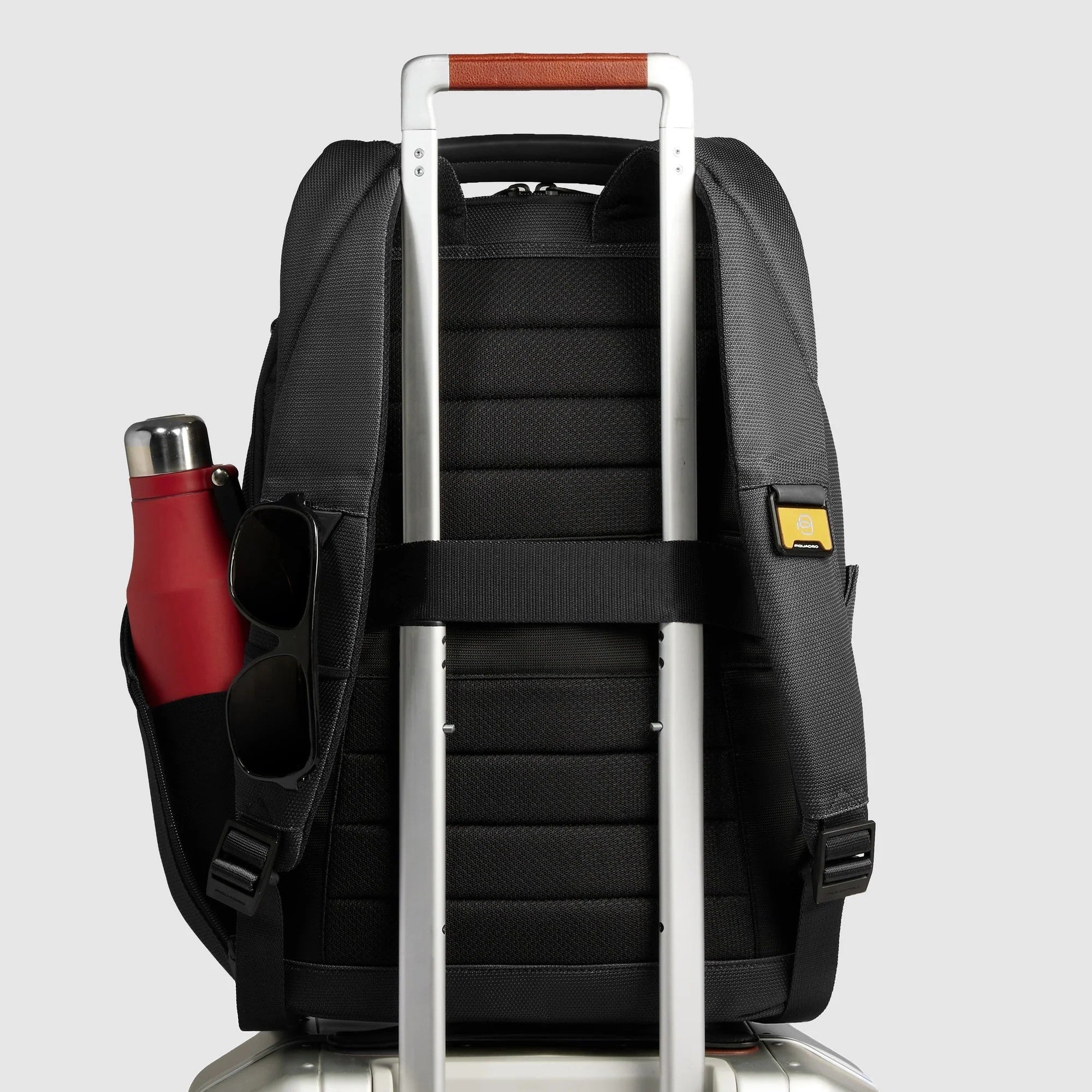 Piquadro zaino in tessuto e pelle "Lyss" Nero CA6928S143BM.N