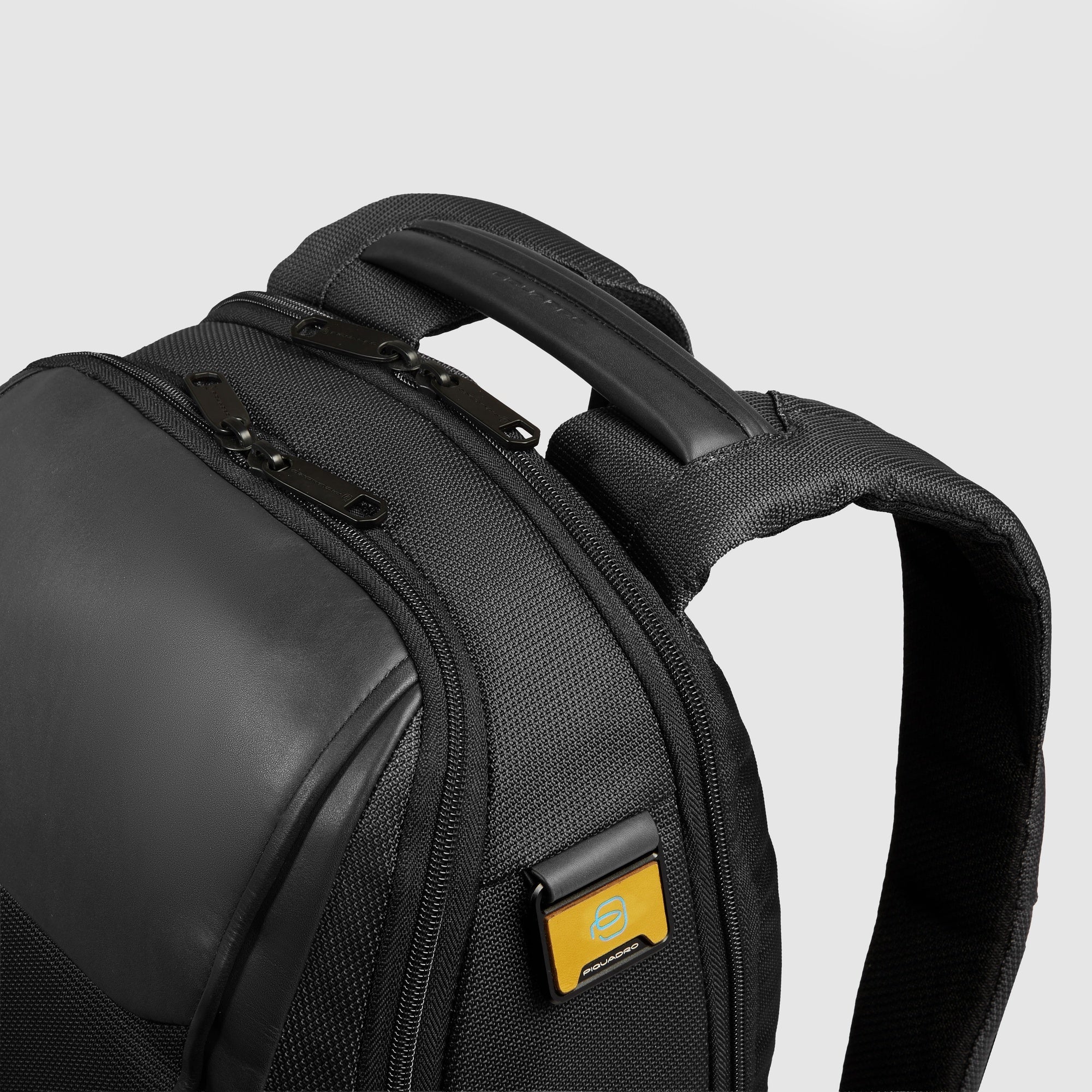 Piquadro zaino in tessuto e pelle "Lyss" Nero CA6928S143BM.N