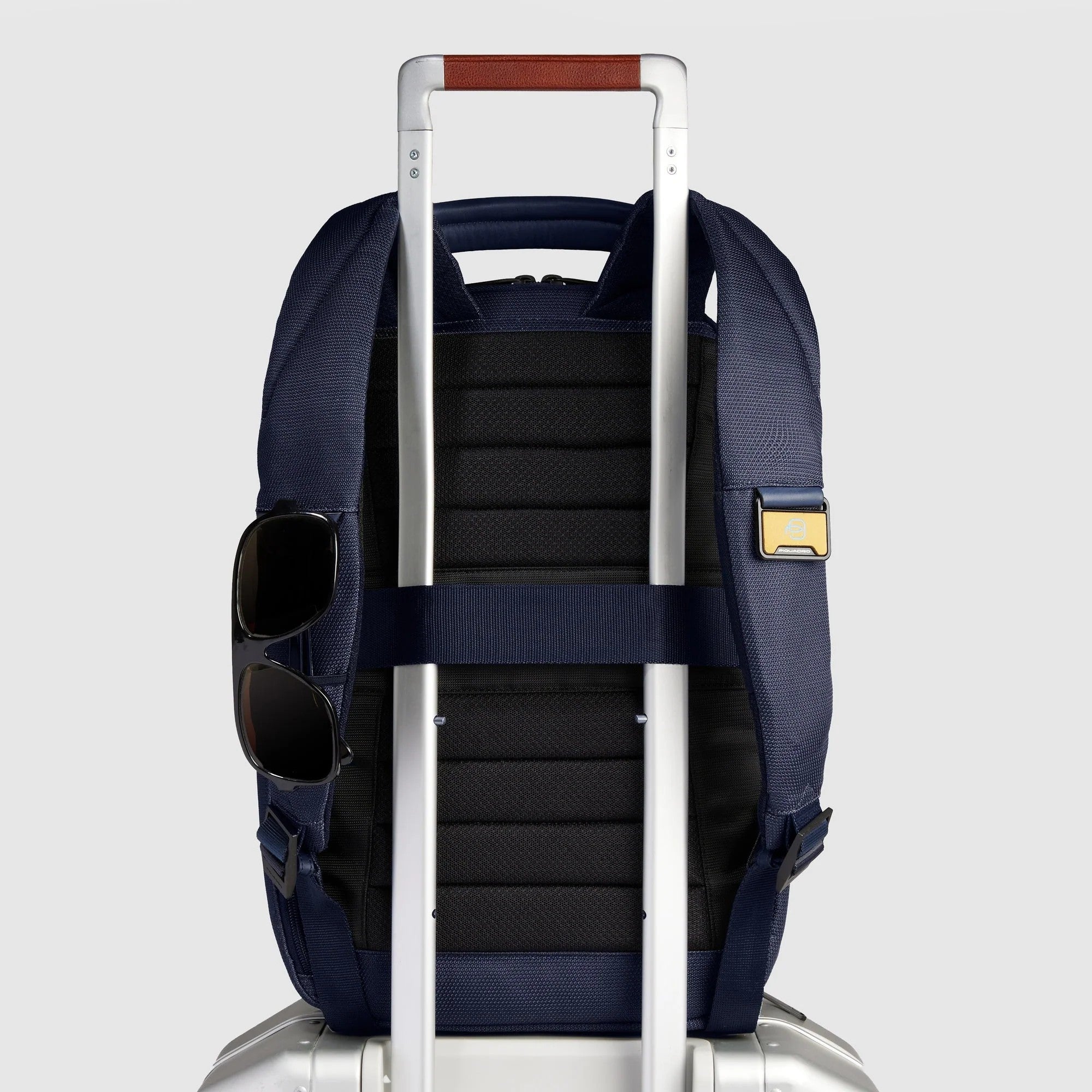 Piquadro zaino in tessuto e pelle "Lyss" Blu CA6927S143BM.BLU